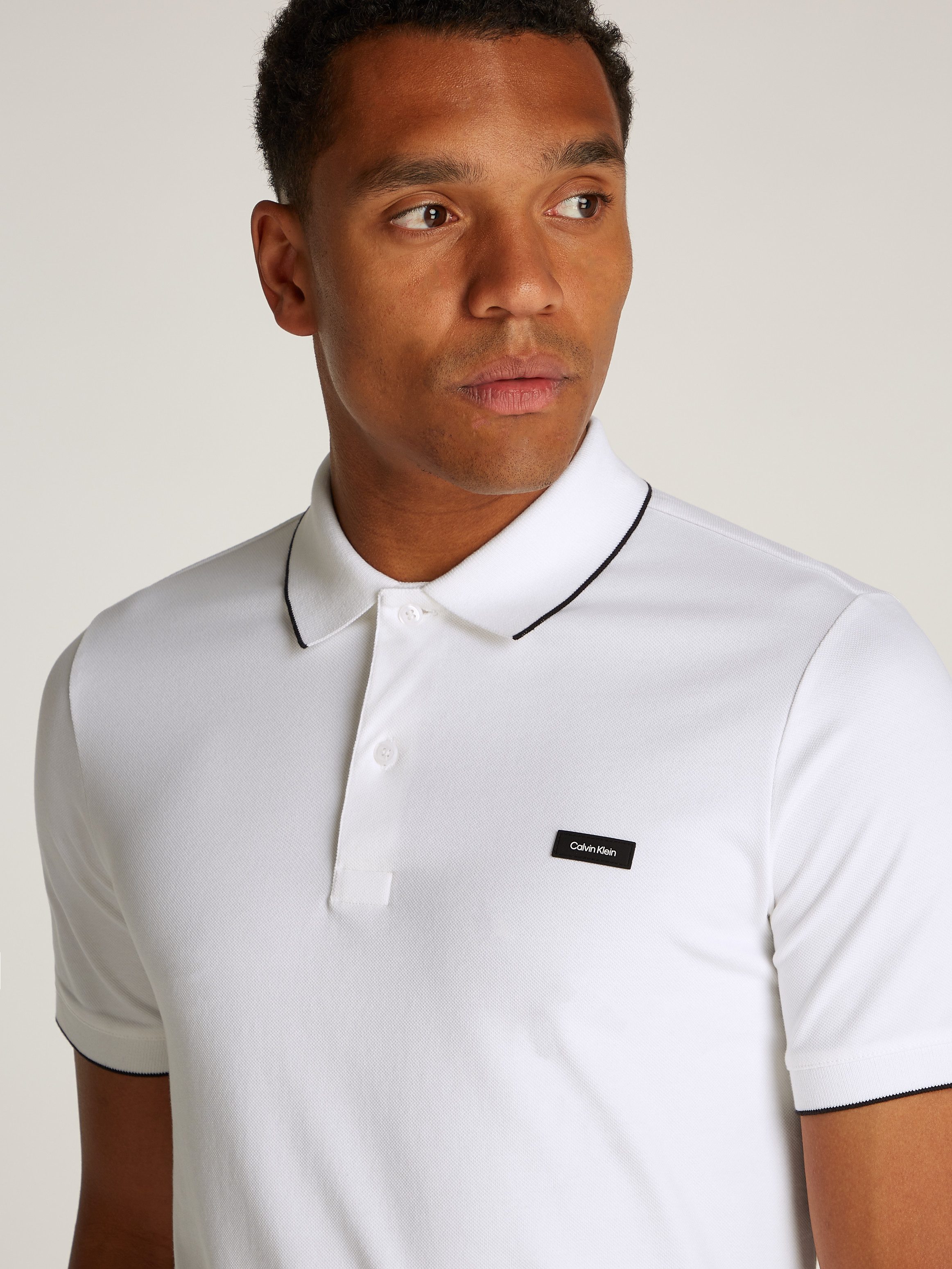 Calvin Klein Poloshirt STRETCH PIQUE TIPPING POLO