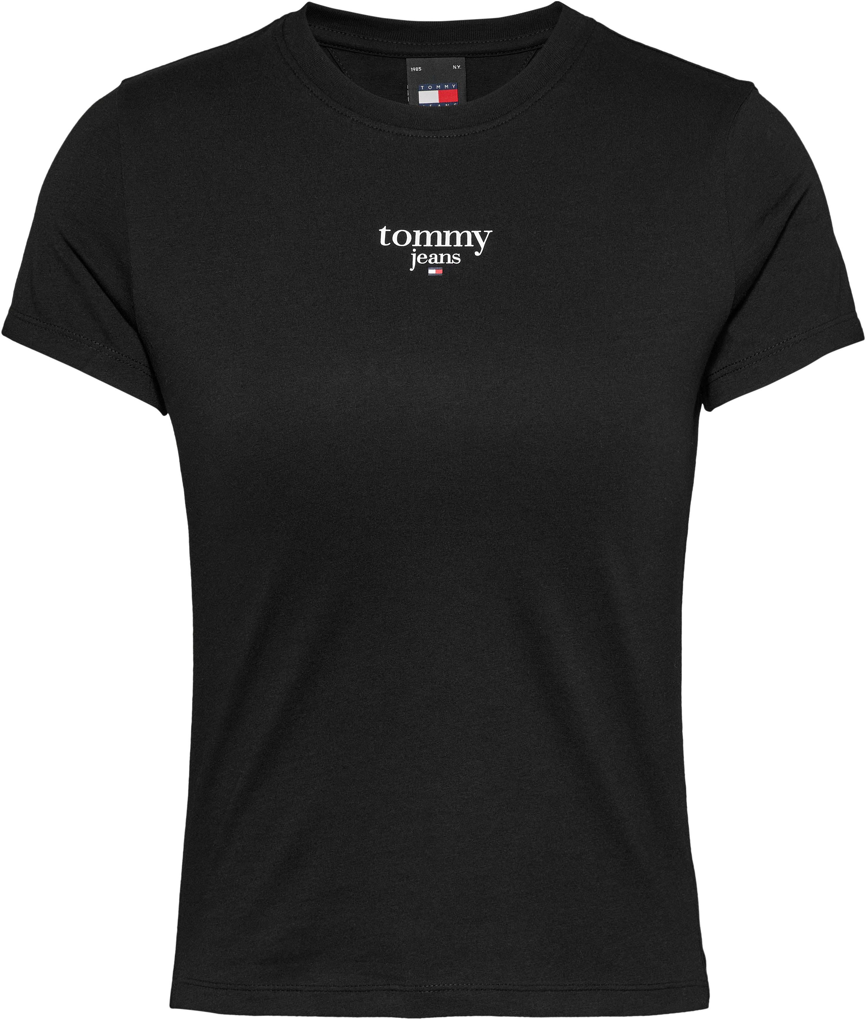 TOMMY JEANS Shirt met ronde hals TJW SLIM ESSENTIAL LOGO 1 SS EXT met logo-opdruk ronde hals