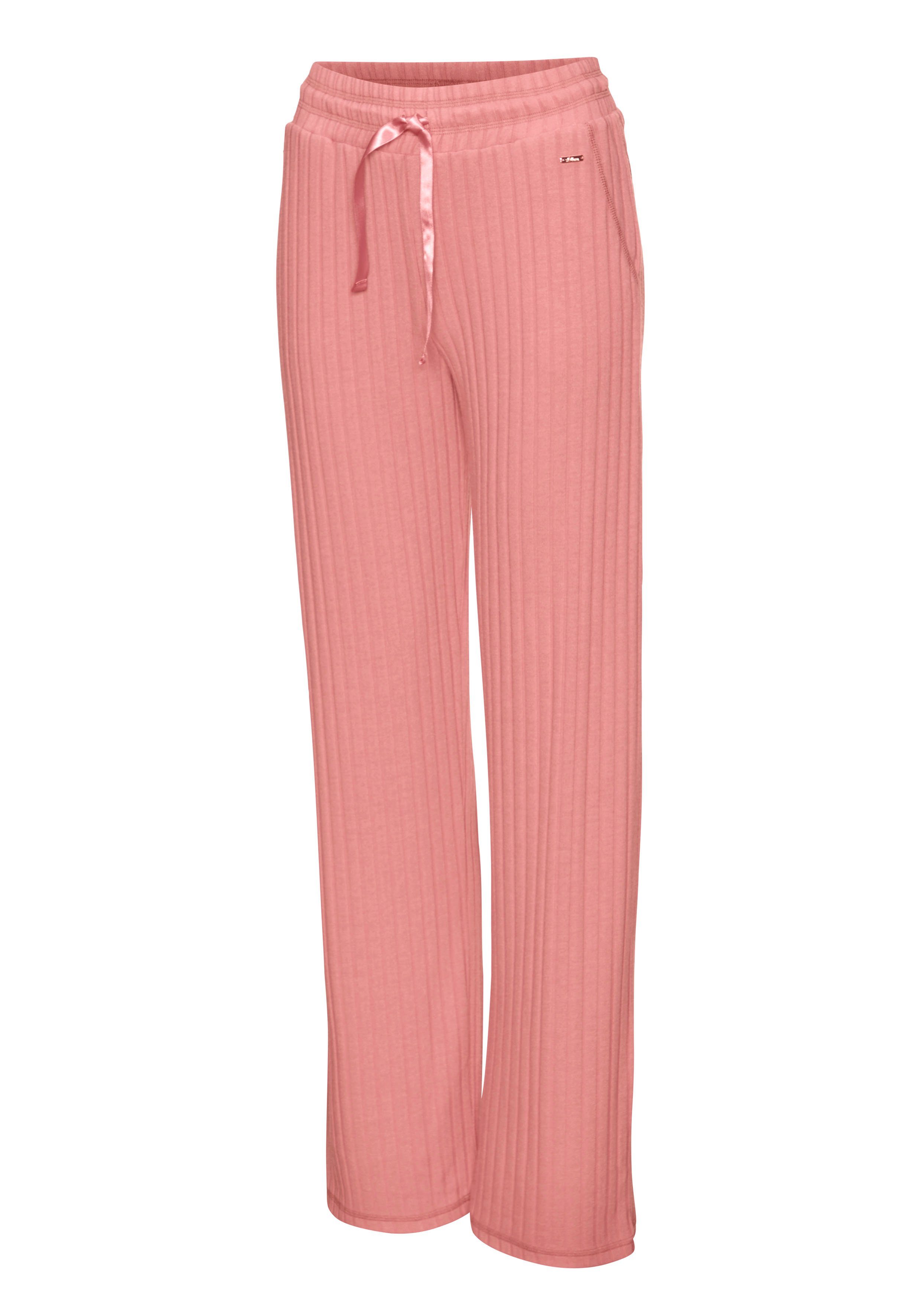 s.Oliver RED LABEL Beachwear Loungebroek met satijnen band om te binden, loungepak