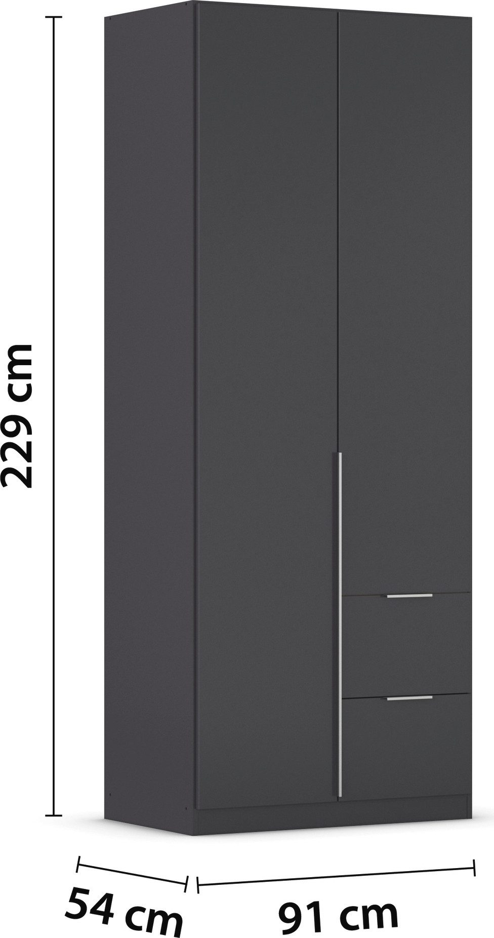 rauch Draaideurkast Kledingkast kast garderobe AGORDO met decor- of hoogglansfront