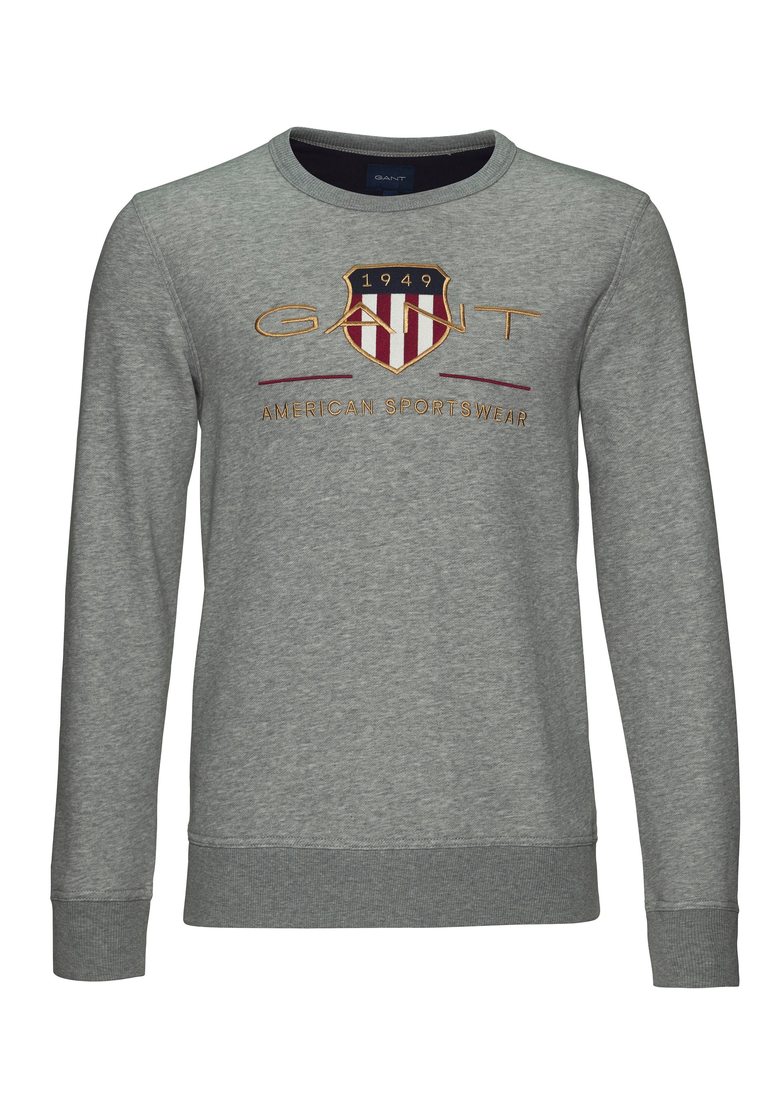 Gant Sweatshirt ARCHIVE SHIELD C-NECK met geribde ronde hals