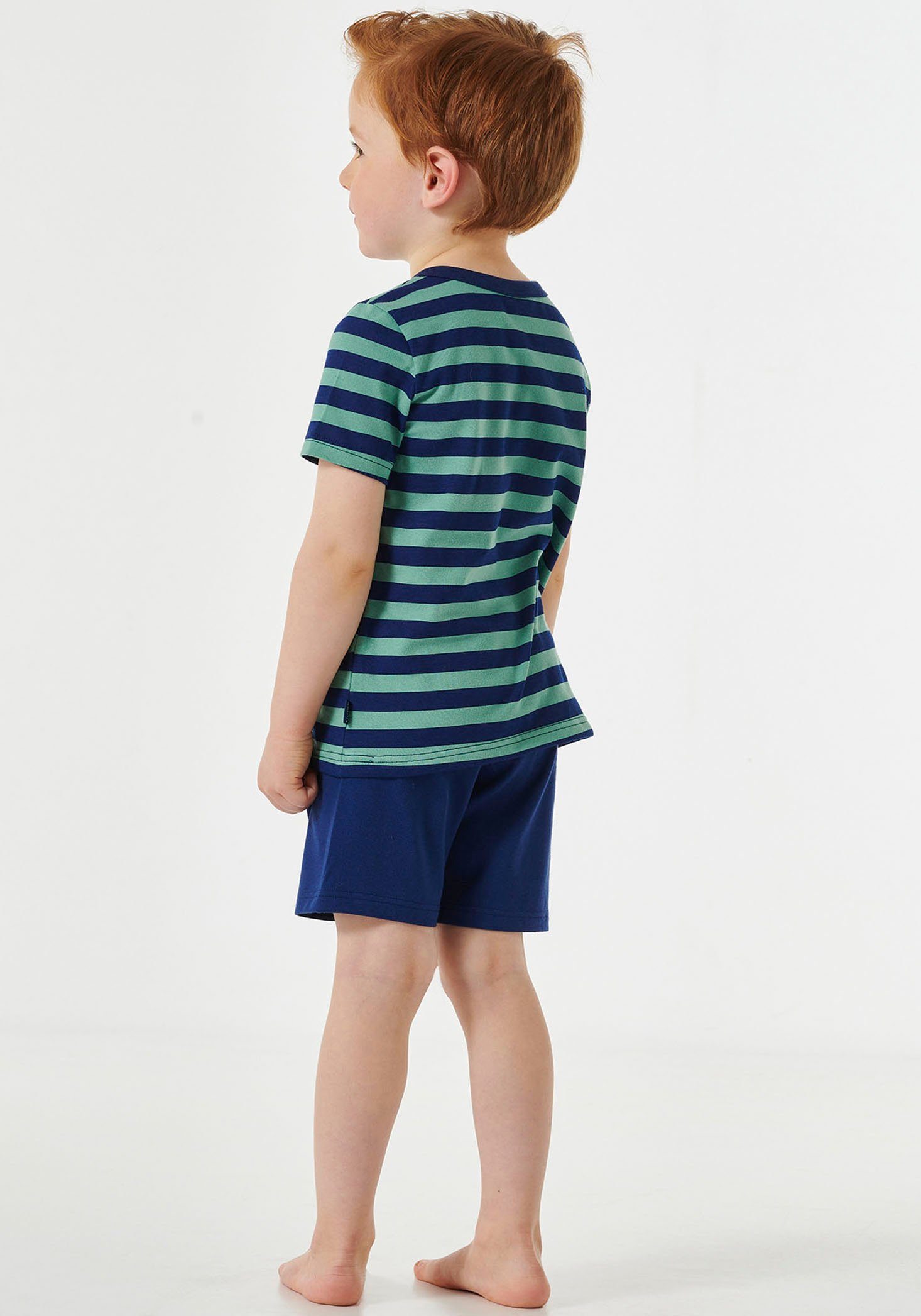 Schiesser Shortama "Casual World" met gestreept shirt (set, 2-delig)