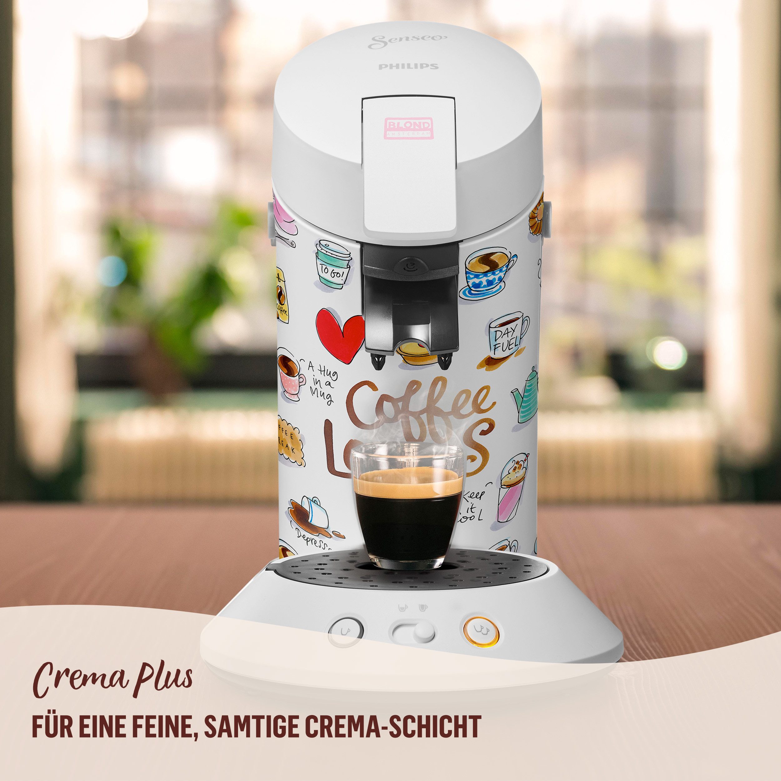 Senseo Koffiepadautomaat Original Plus CSA210/15, mit zwei Kaffee-Einstellungen