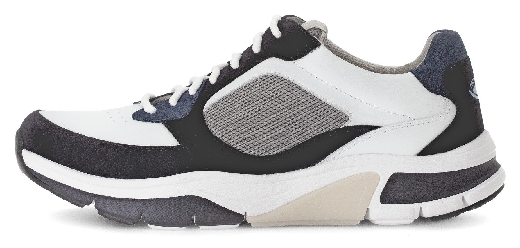 Gabor Rollingsoft Sneakers met sleehak , vrijetijdsschoen, lage schoen, veterschoen met logo op de hiel, g-breedte