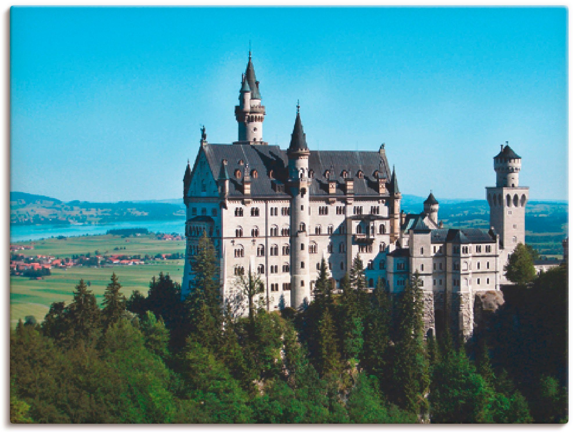 Artland Artprint Kasteel Neuschwanstein Beieren in vele afmetingen & productsoorten -artprint op linnen, poster, muursticker / wandfolie ook geschikt voor de badkamer (1 stuk)