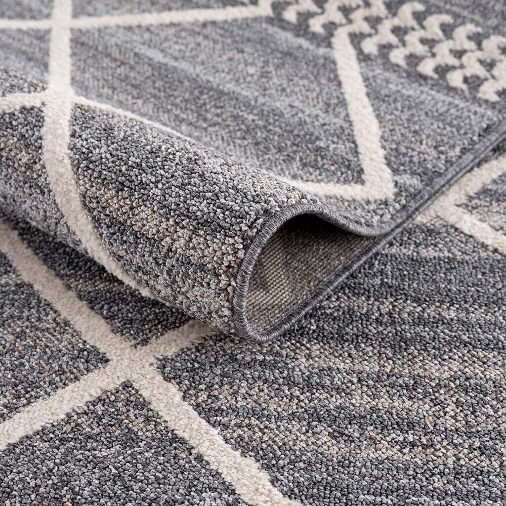 Carpet City Vloerkleed Art 2645 Korte pool, ruiten-look, ideaal voor hal & entree