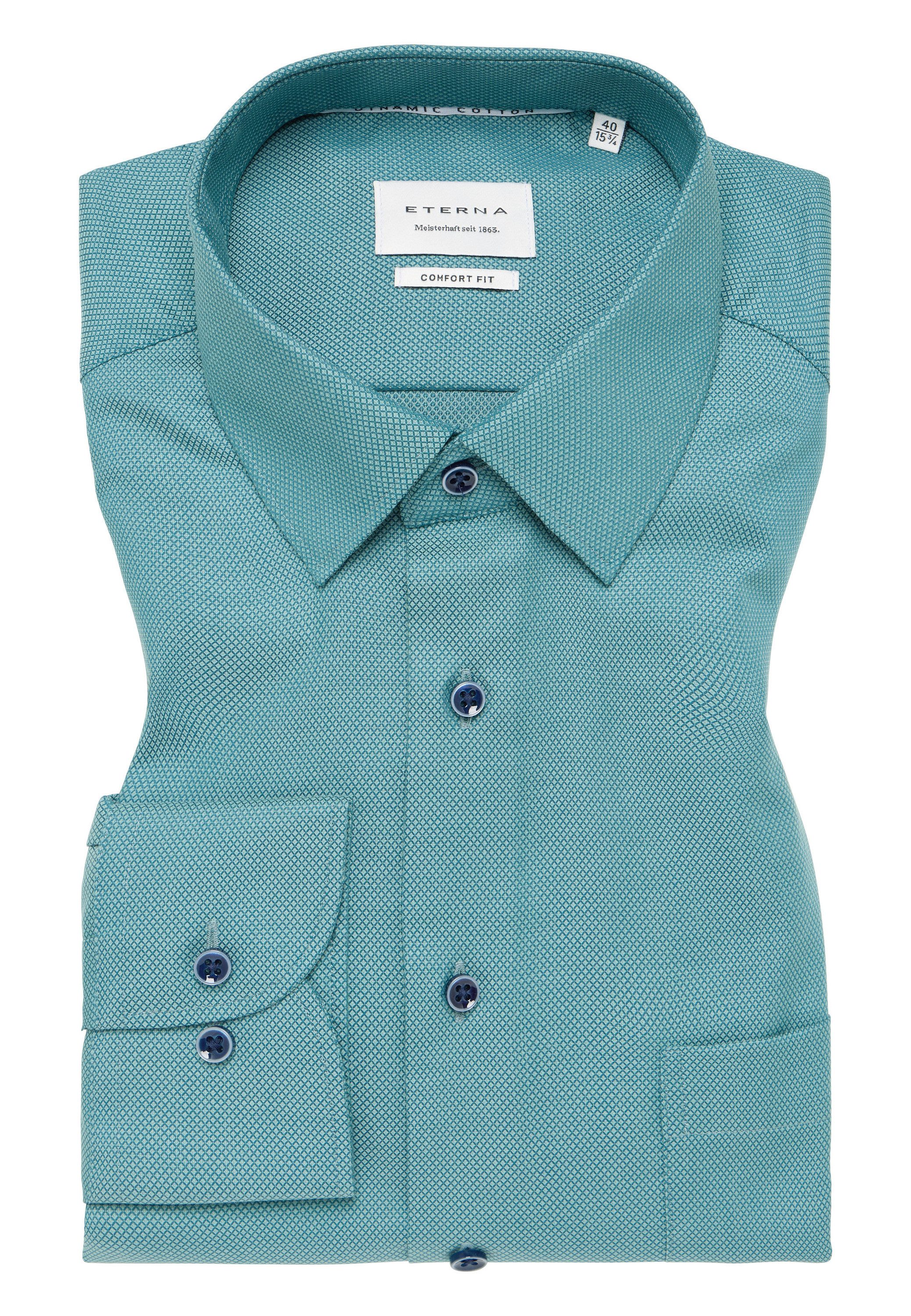 Eterna Overhemd met lange mouwen Comfort fit NON IRON (strijkvrij)
