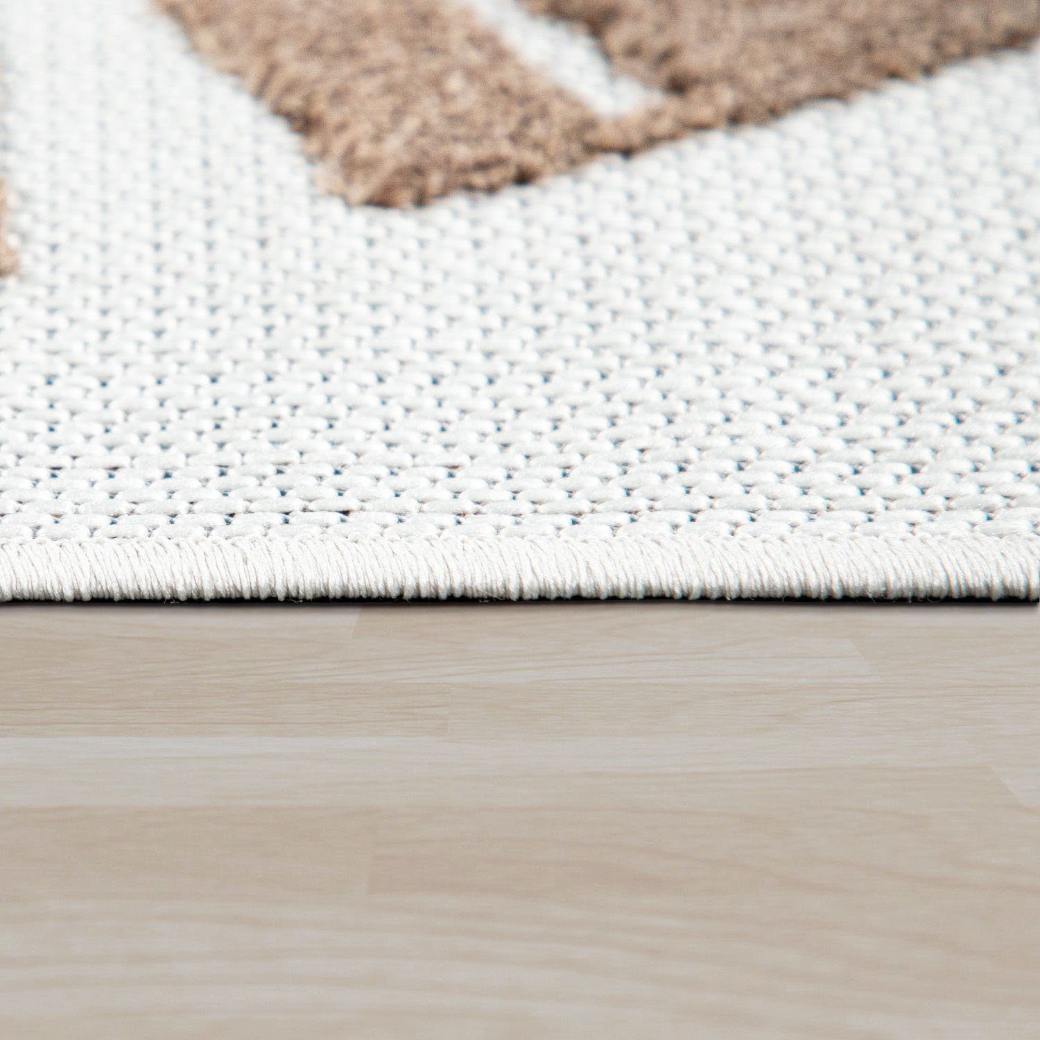 Paco Home Kindervloerkleed Tweet 464 Platweefsel, reliëfeffect, motief leeuw, geschikt voor binnen en buiten