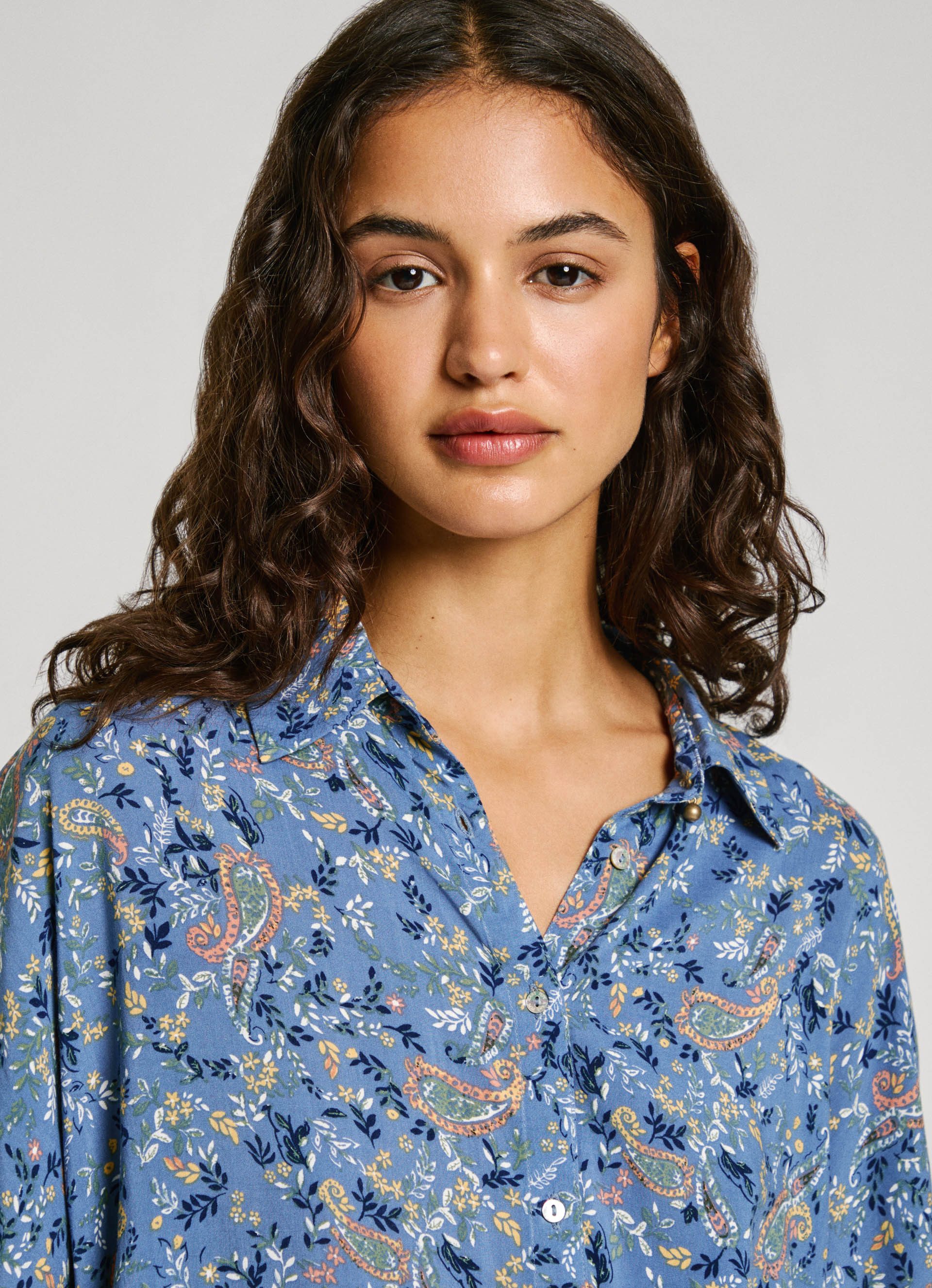 Pepe Jeans Gedessineerde blouse MERY met paisley patroon in trendy pyjama-stijl