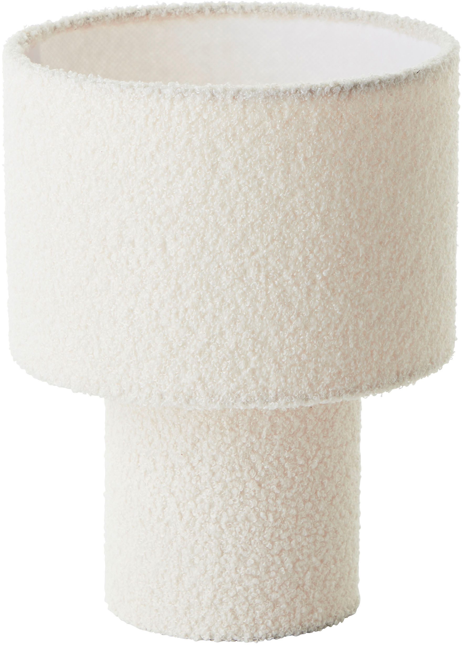 LeGer Home by Lena Gercke Tafellamp Debora Teddy-stof, hoogte 30 cm, Ø 23 cm, E27 (1 stuk)