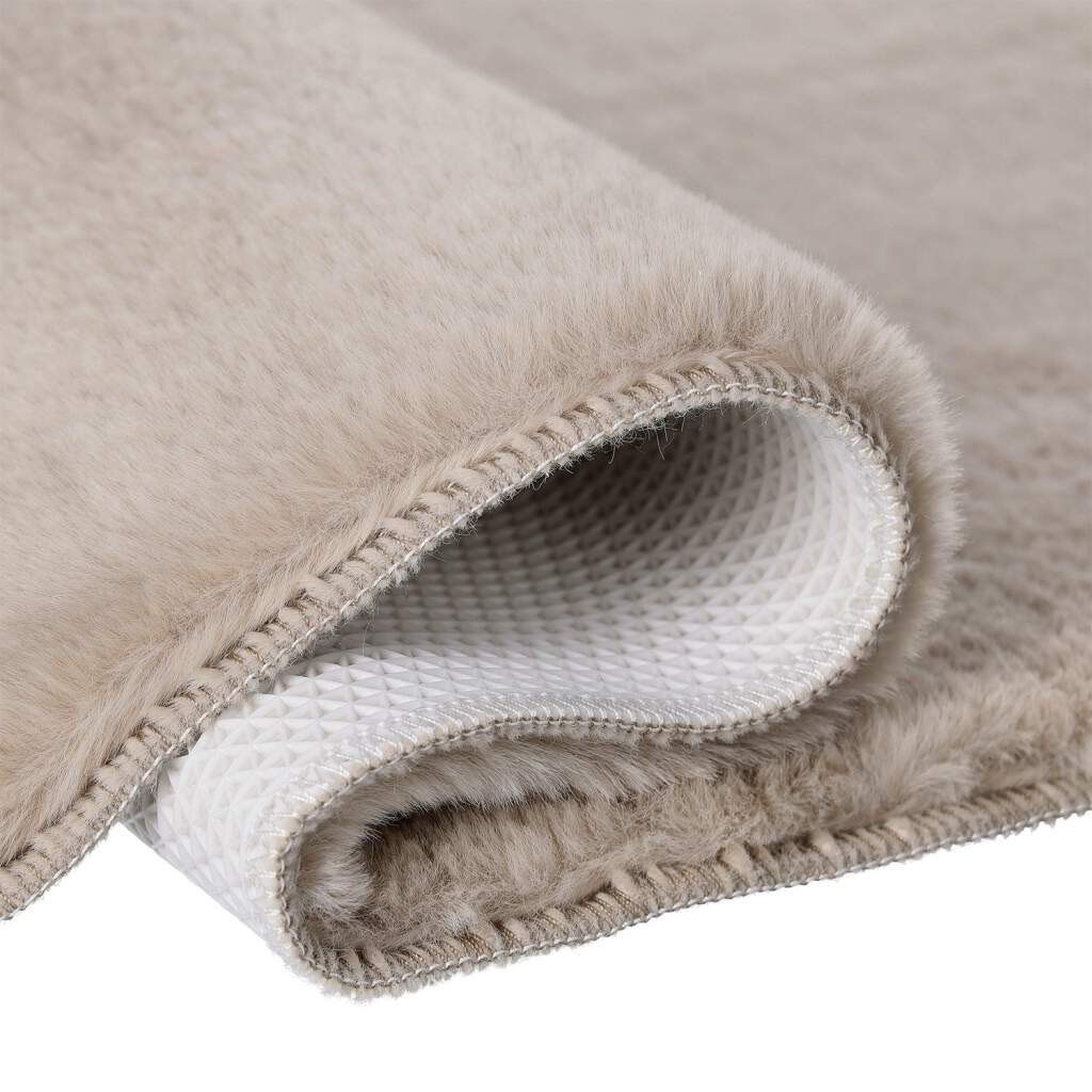 Carpet City Badmat Topia Mats, badmat uni Hoge pool, konijnenvacht-touch, polyester, badmat, wasbaar (1 stuk)