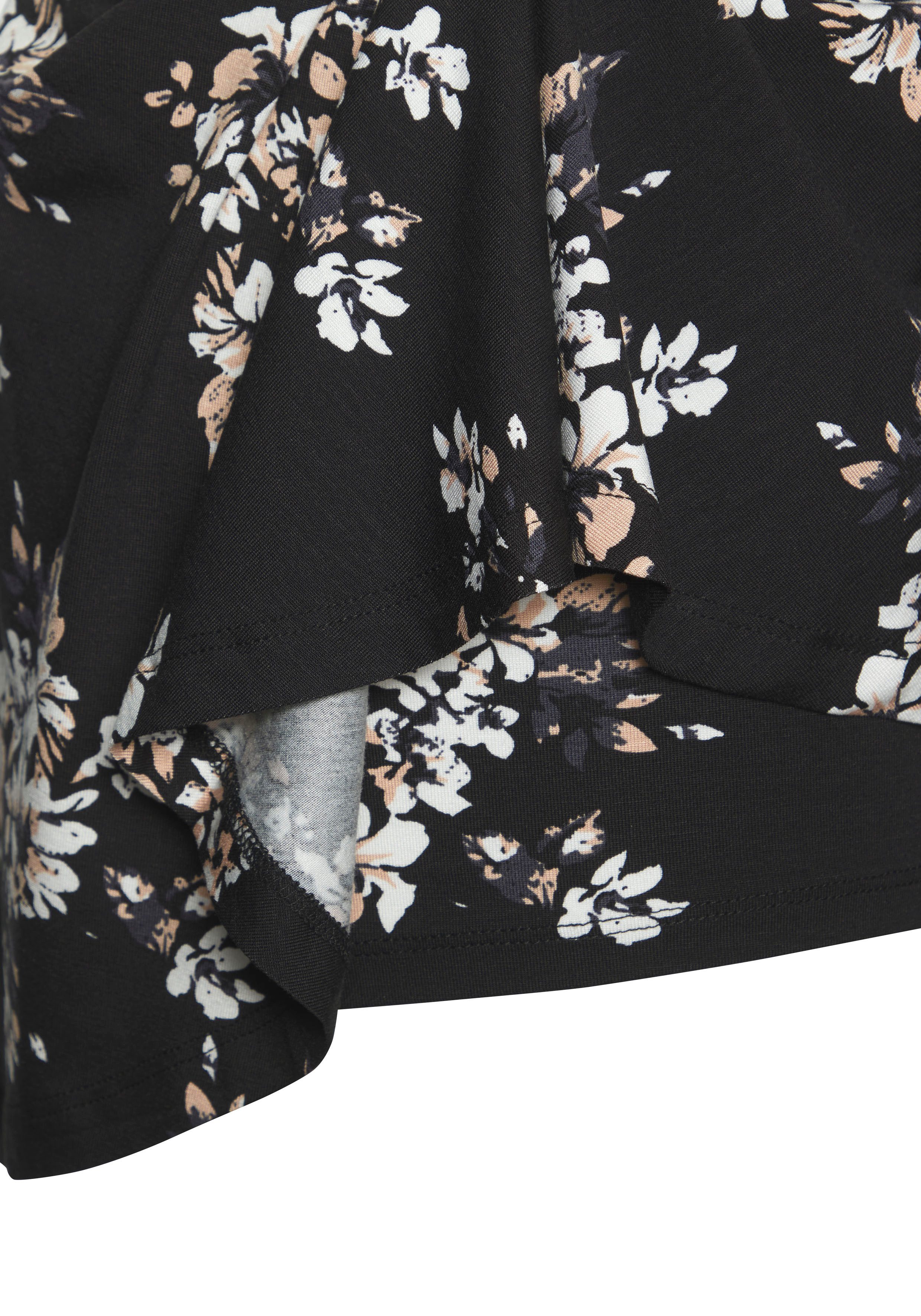 Lascana Broekrok met all-over print skort rok (skirt) en korte broek (short) comfortabele tailleband