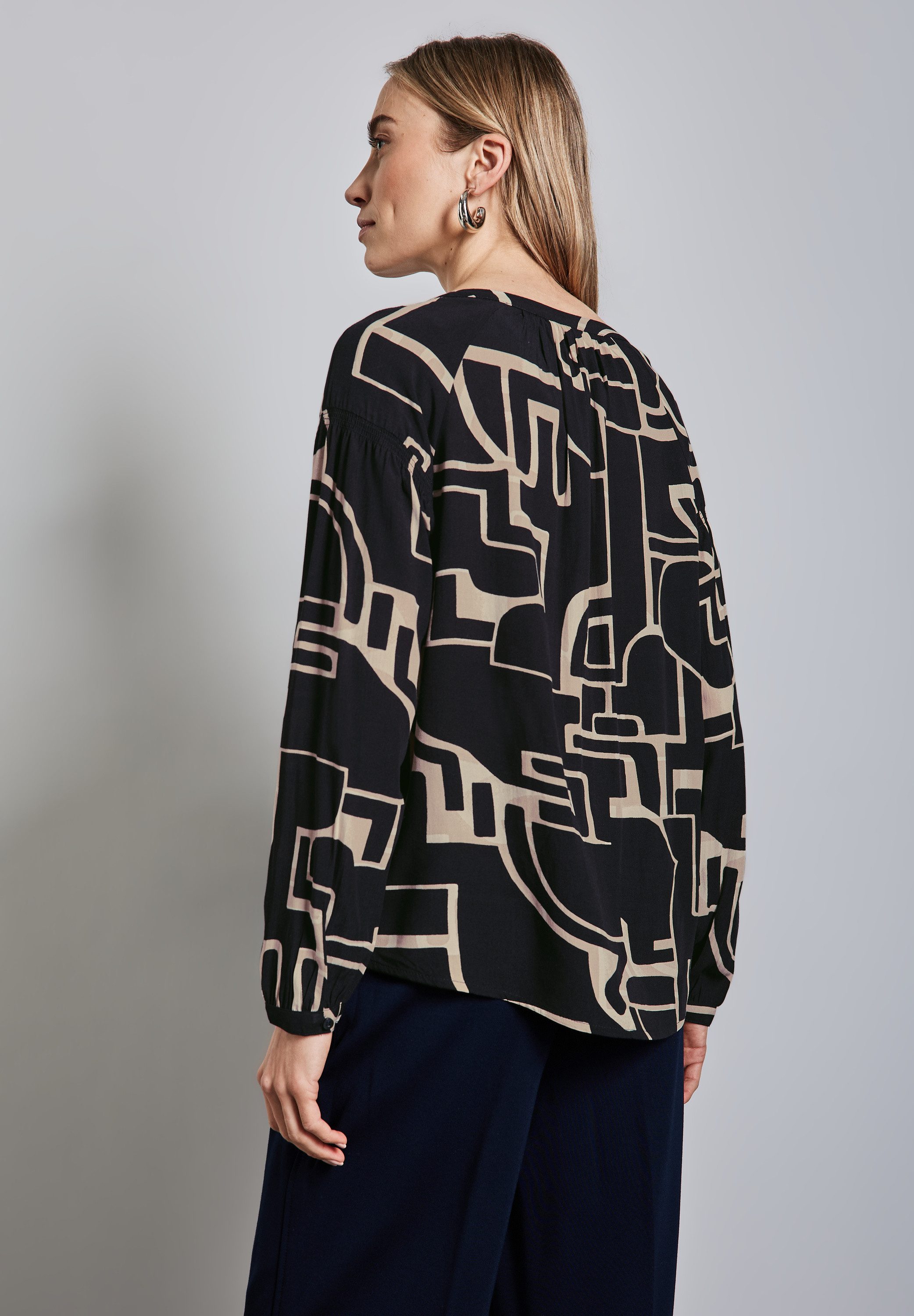 STREET ONE Blouse met lange mouwen met print all-over