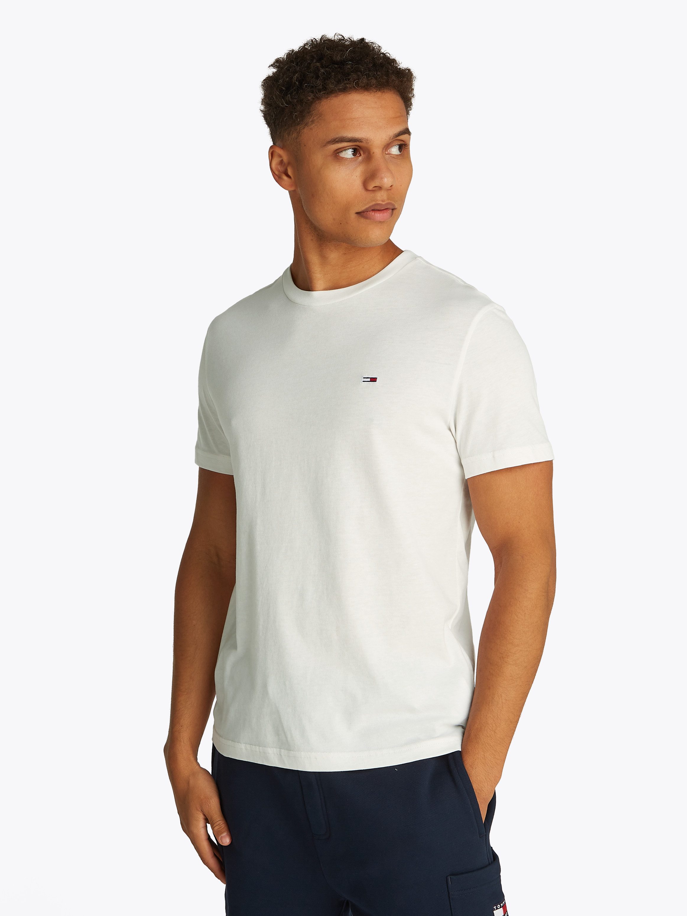 TOMMY JEANS Shirt met ronde hals TJM XSLIM 2PACK JERSEY TEE EXT (Set van 2)
