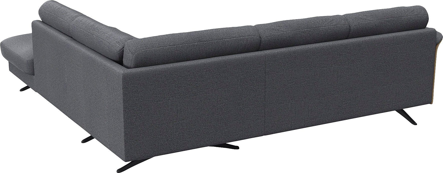 FLEXLUX Hoekbank Glow, super comfortabel door hoogwaardige zitconstructie met binnenvering, L-vorm