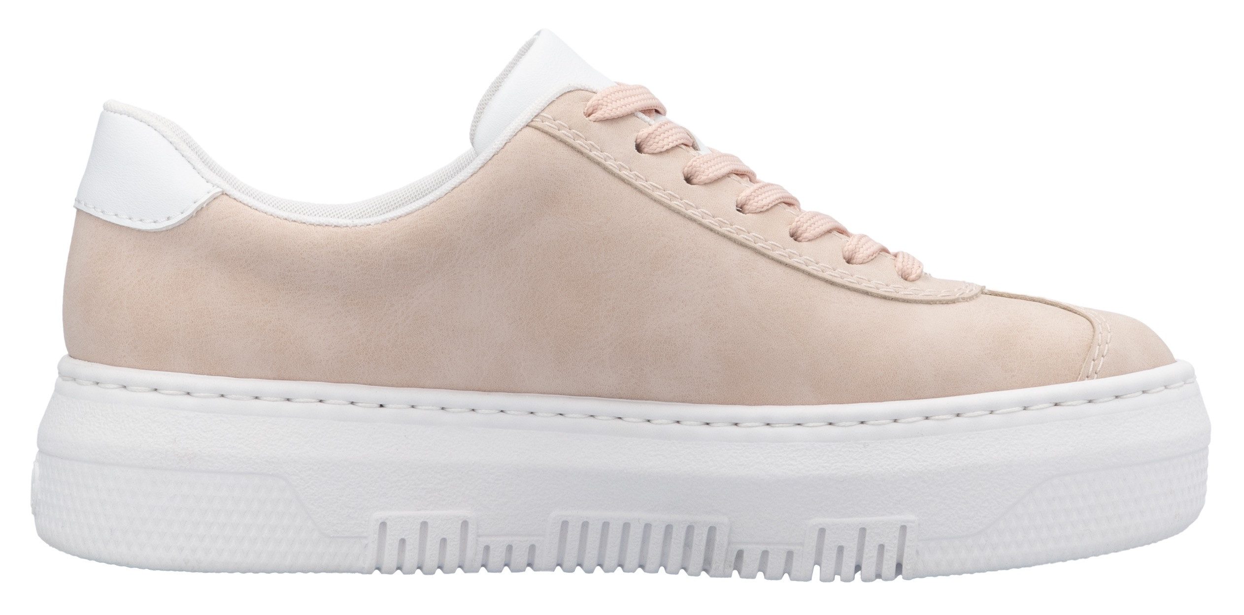 Rieker Plateausneakers veterschoen, lage schoen, vrijetijdsschoen met gepolsterde schachtversteviging