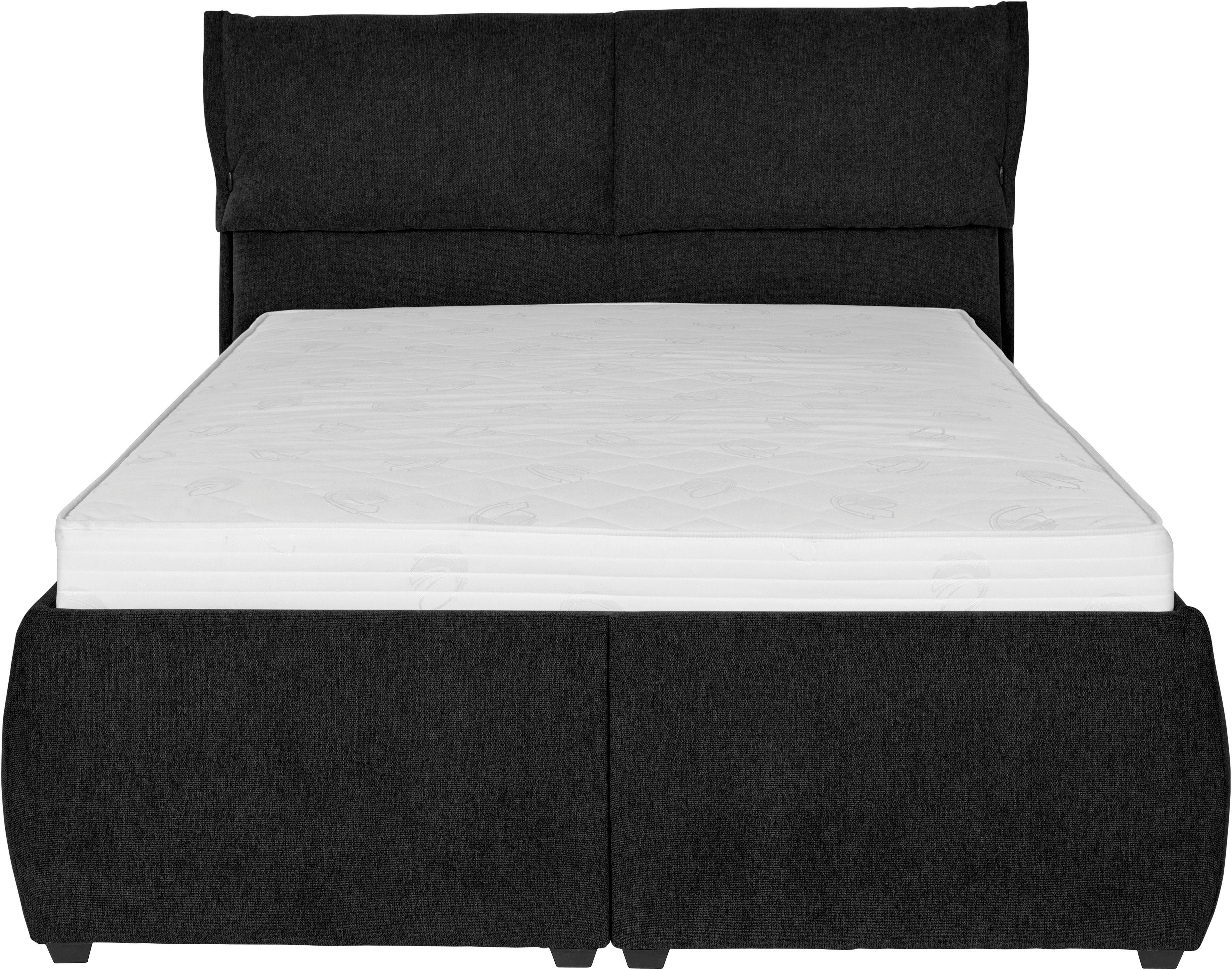 andas Gestoffeerd bed Jenson als bedframe of met 3 matrassoorten en hardheden