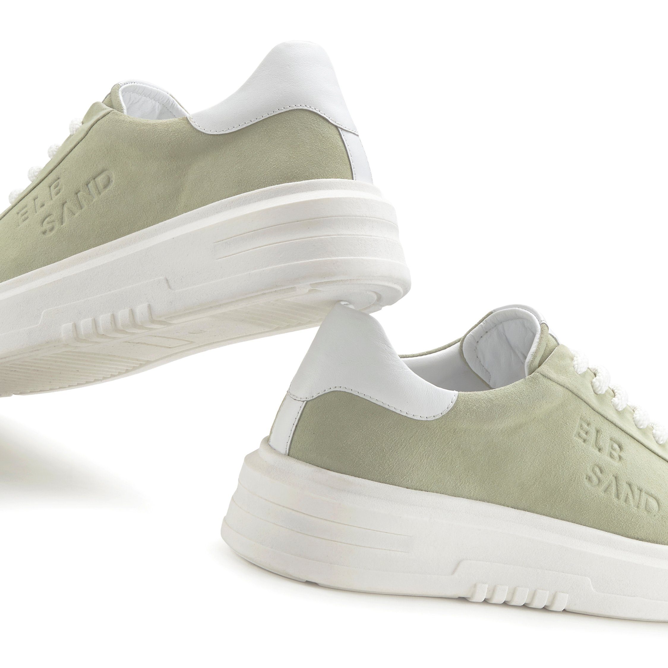 Elbsand Sneakers Veterschoen, vrijetijdsschoen van leer met modieuze plateaus zool