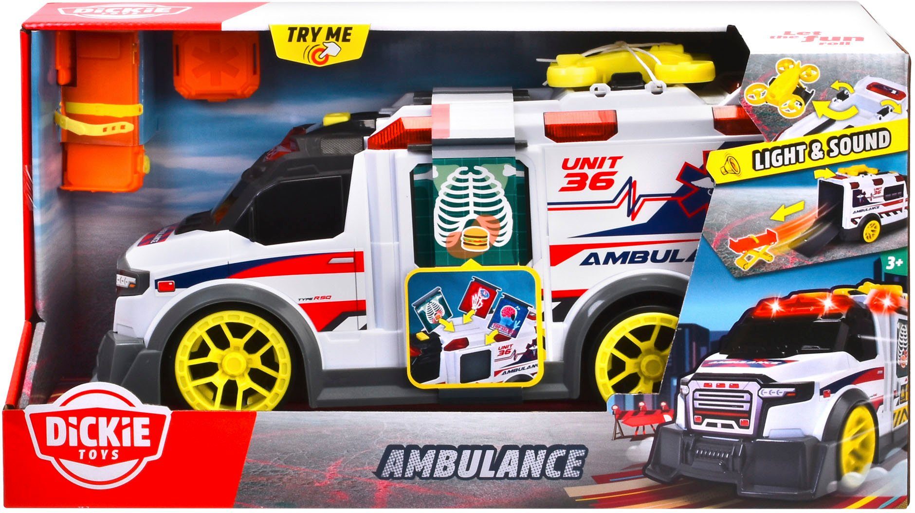 Dickie Toys Speelgoed-ambulance Ambulance met licht en geluid