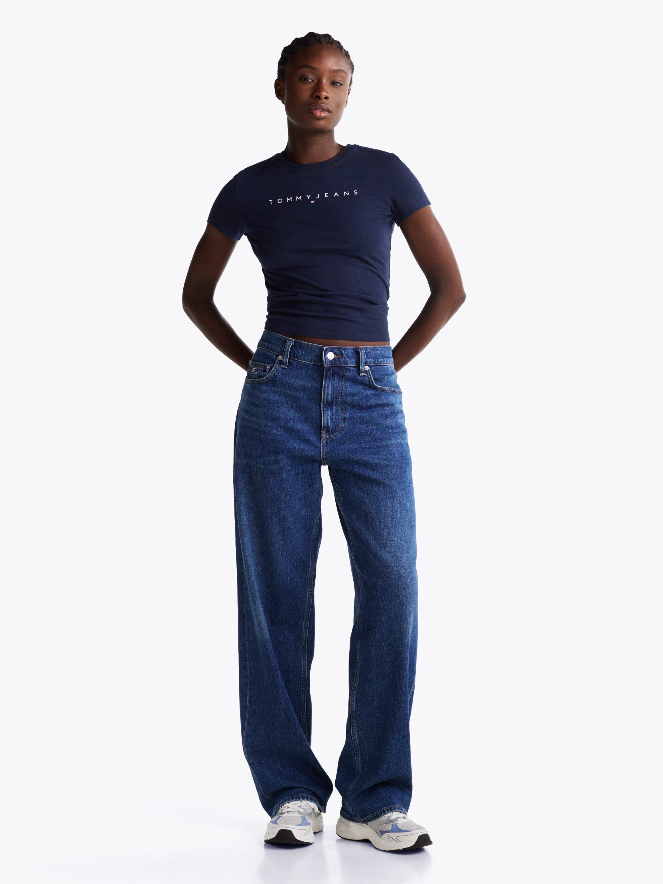 Tommy Jeans Curve T-shirt TJW SLIM LINEAR TEE EXT