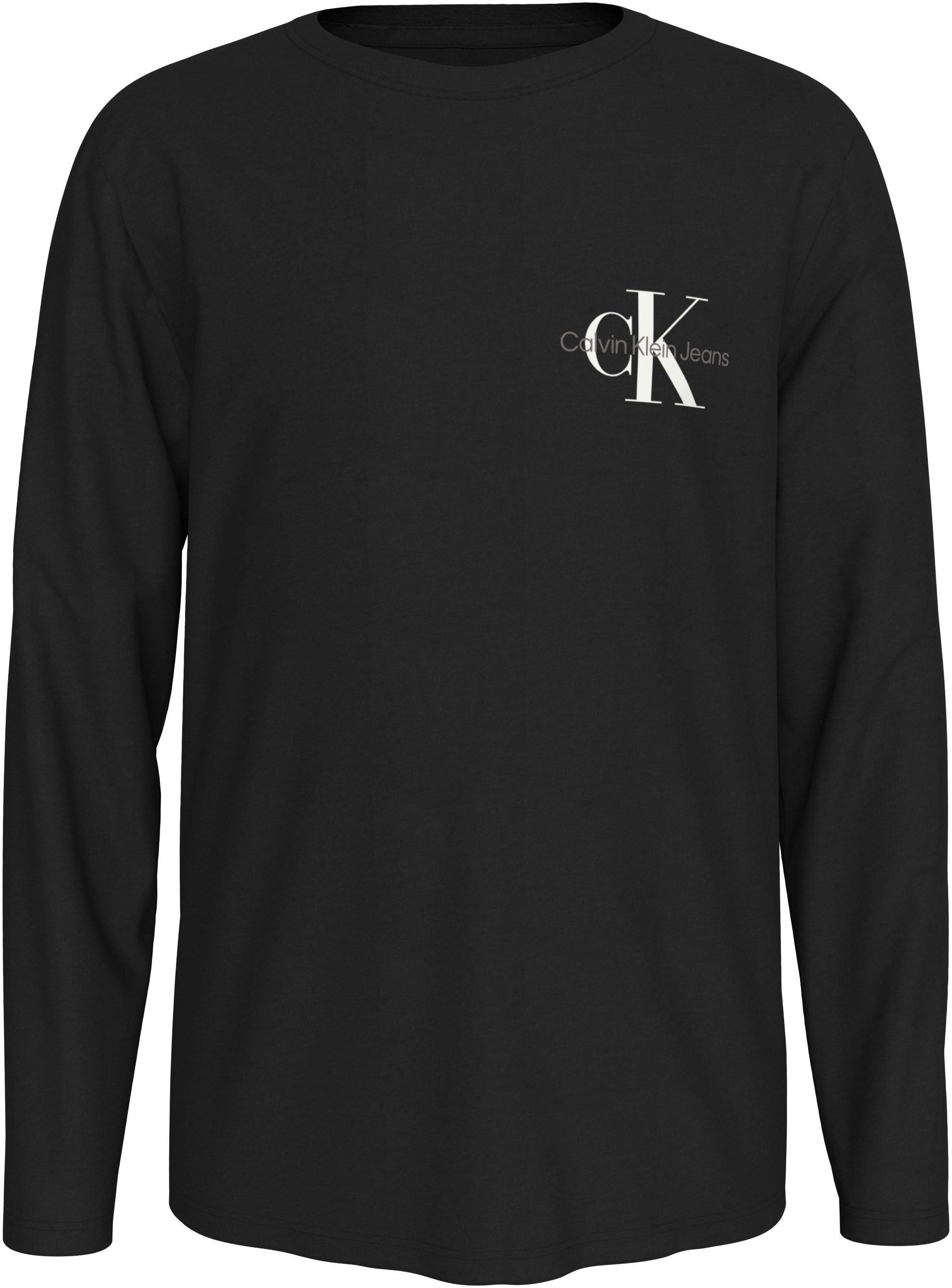 Calvin Klein Shirt met lange mouwen Chest Monologo Ls T-Shirt voor kinderen tot 16 jaar en met logo-opdruk