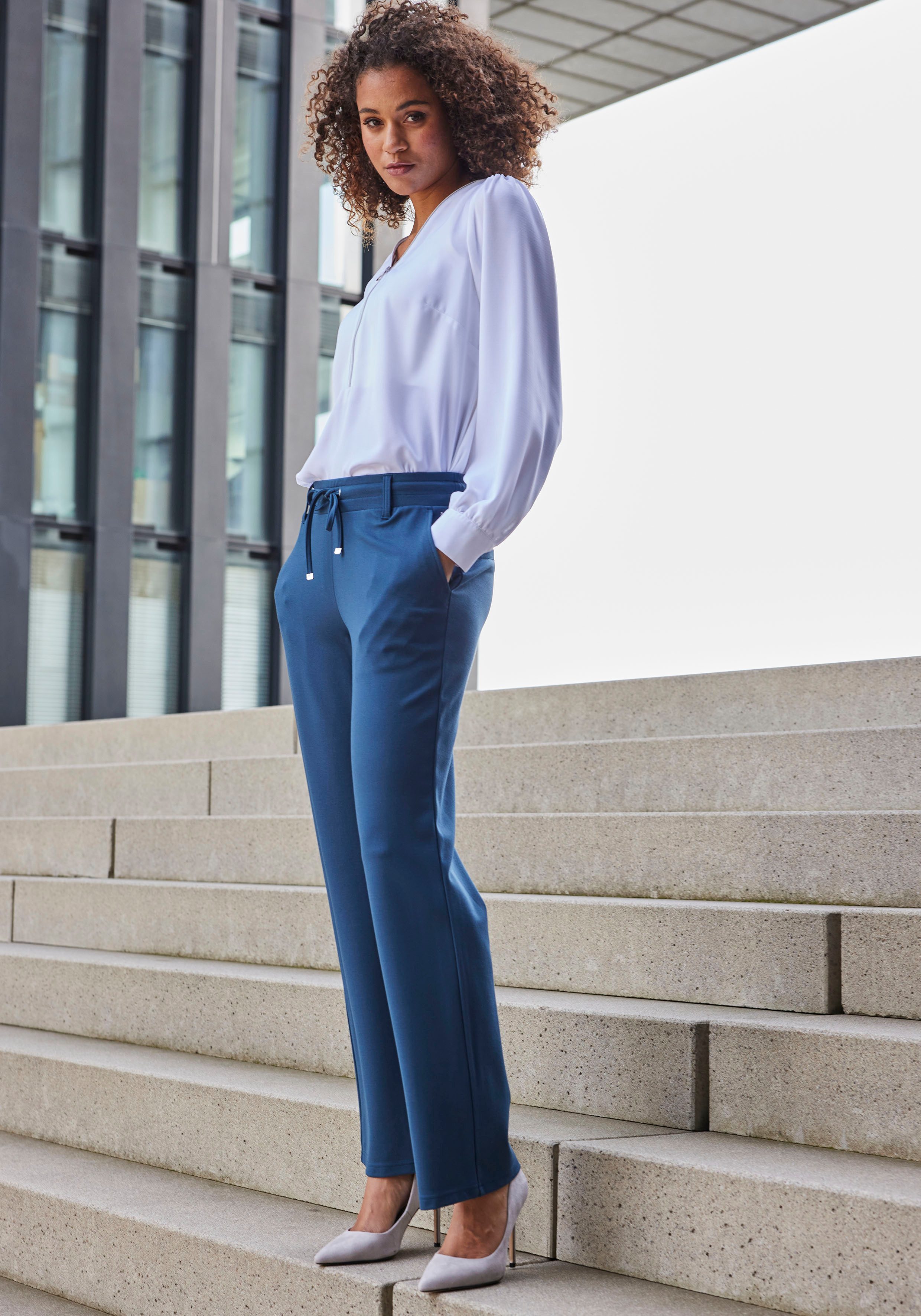 Lascana Homewearbroek in zacht vloeiend materiaal, loungewear