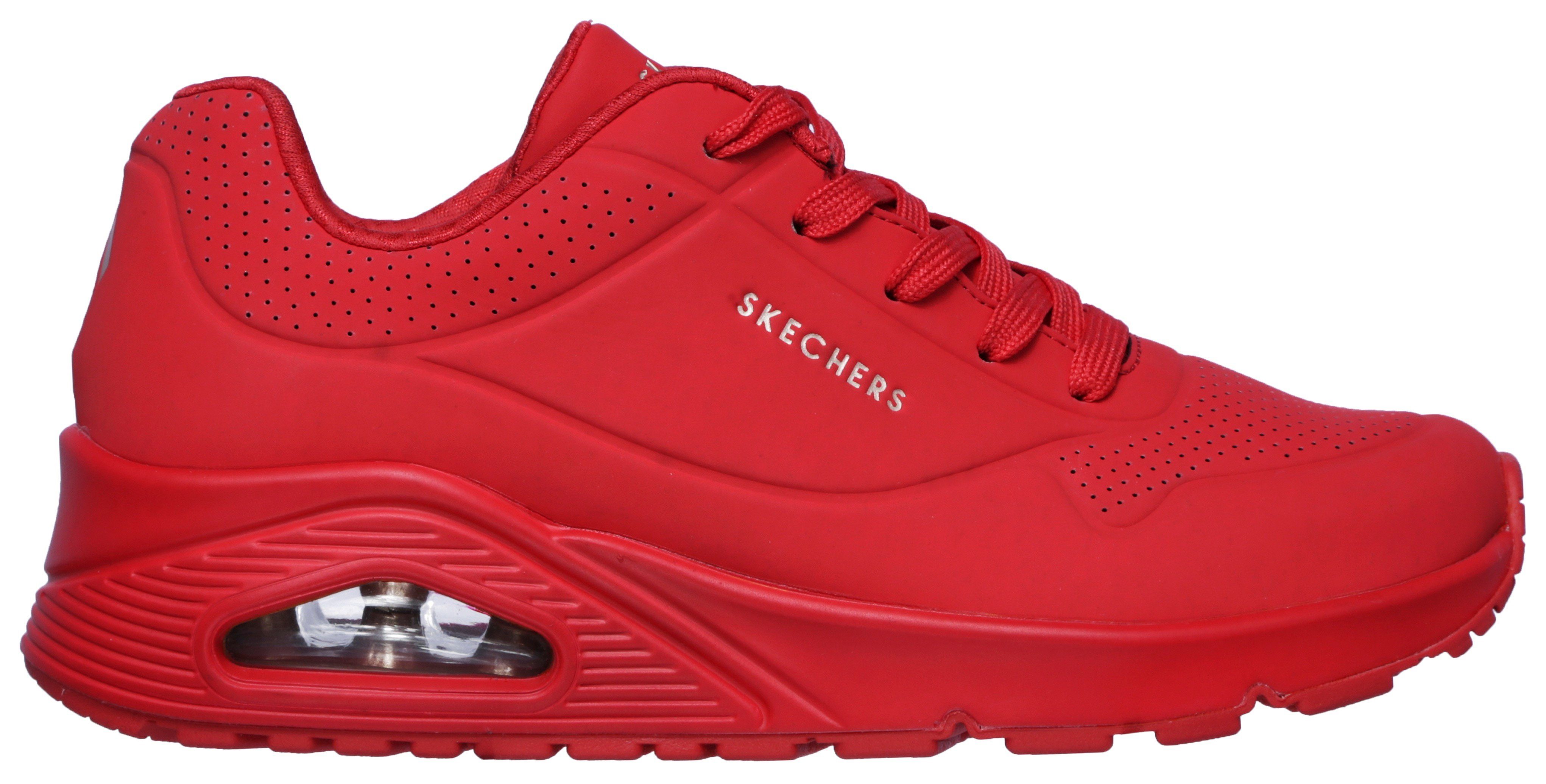 Skechers Sneakers met sleehak UNO STAND ON AIR Vrijetijdsschoen, lage schoen, veterschoen met zacht gevoerde binnenzool