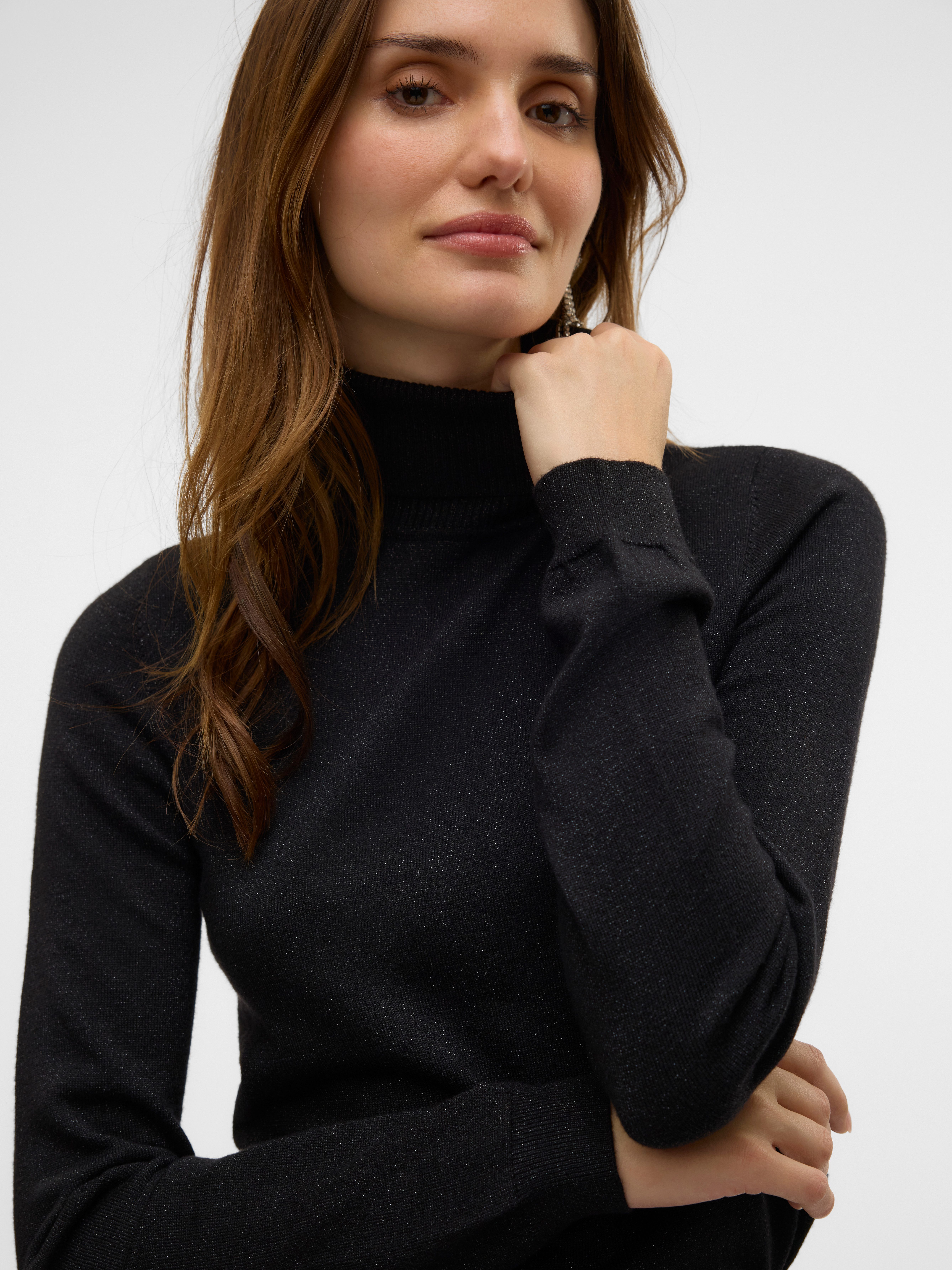 Vero Moda Coltrui VMHAPPYSHINE LS ROLLNECK PULLOVER BOO