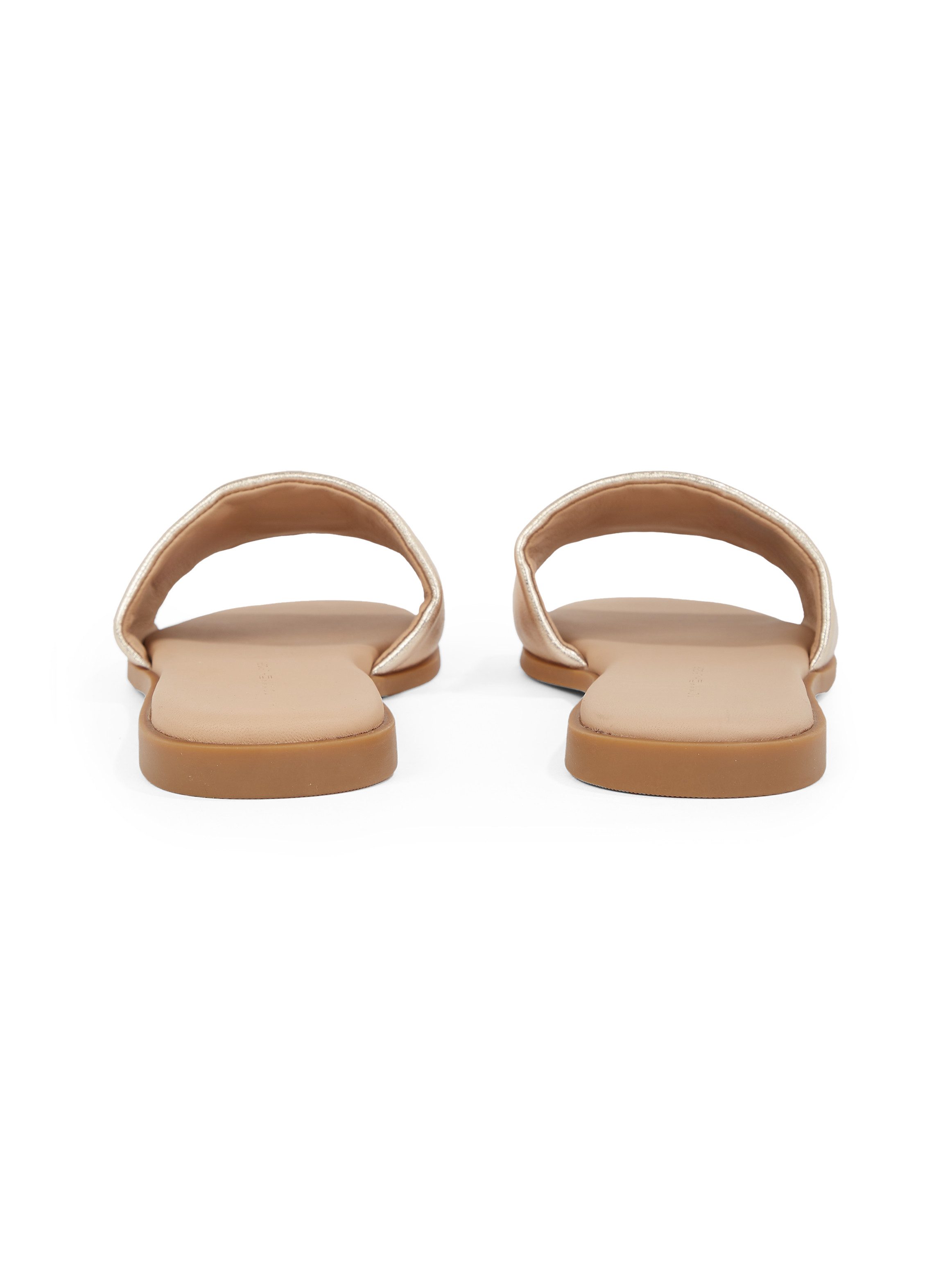 Tommy Hilfiger Slippers TH LOGO HW METALLIC LEATHER MULE , zomerschoen, flats, comfortabele schoen met th-sieraandeel