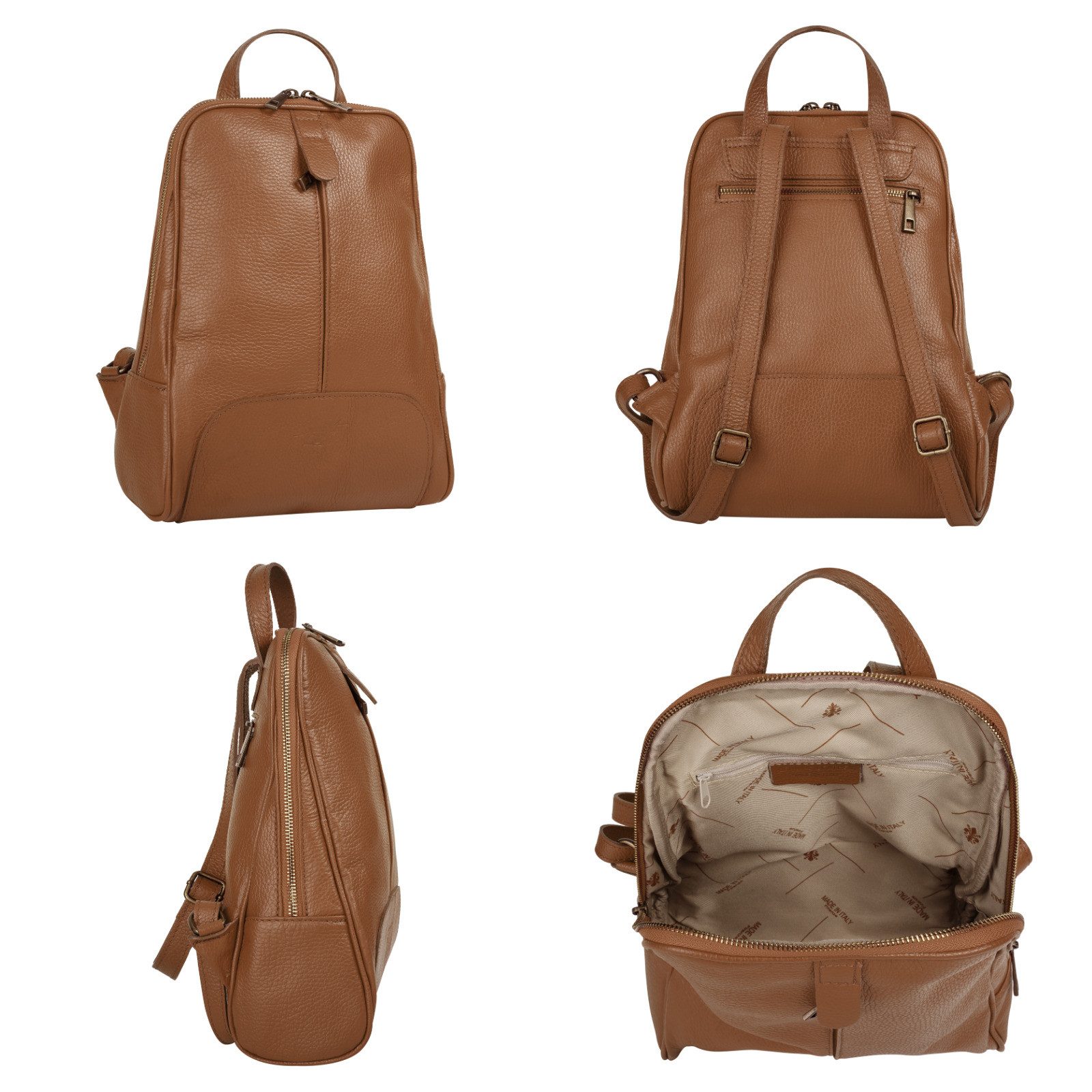 Samantha Look Rugzak echt leer, made in italy