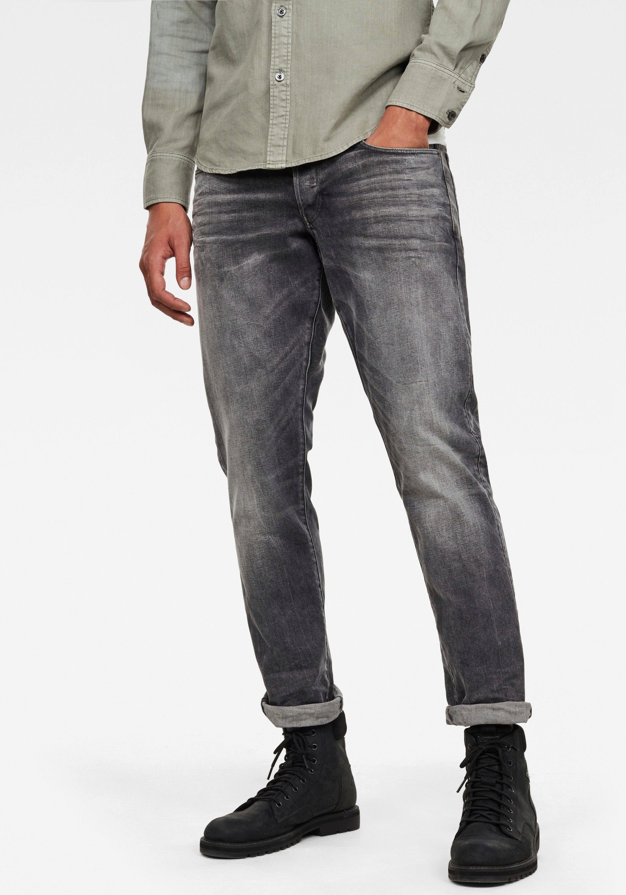 G-Star RAW Regular fit jeans 3301 Straight Tapered heren straight jeans maat 35 grijs