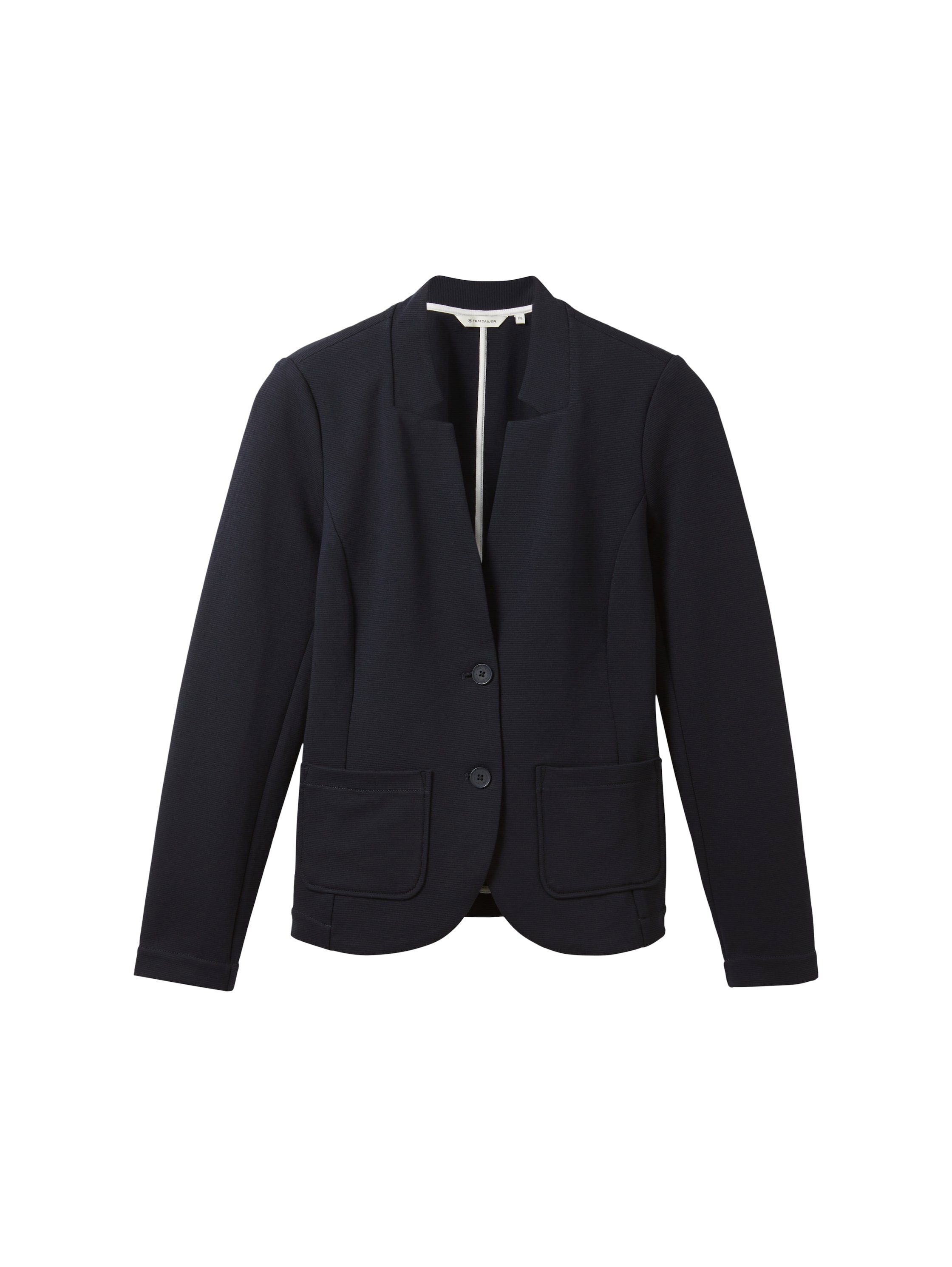 Tom Tailor Sweatblazer Ottoman met opgestikte zakken en structuur