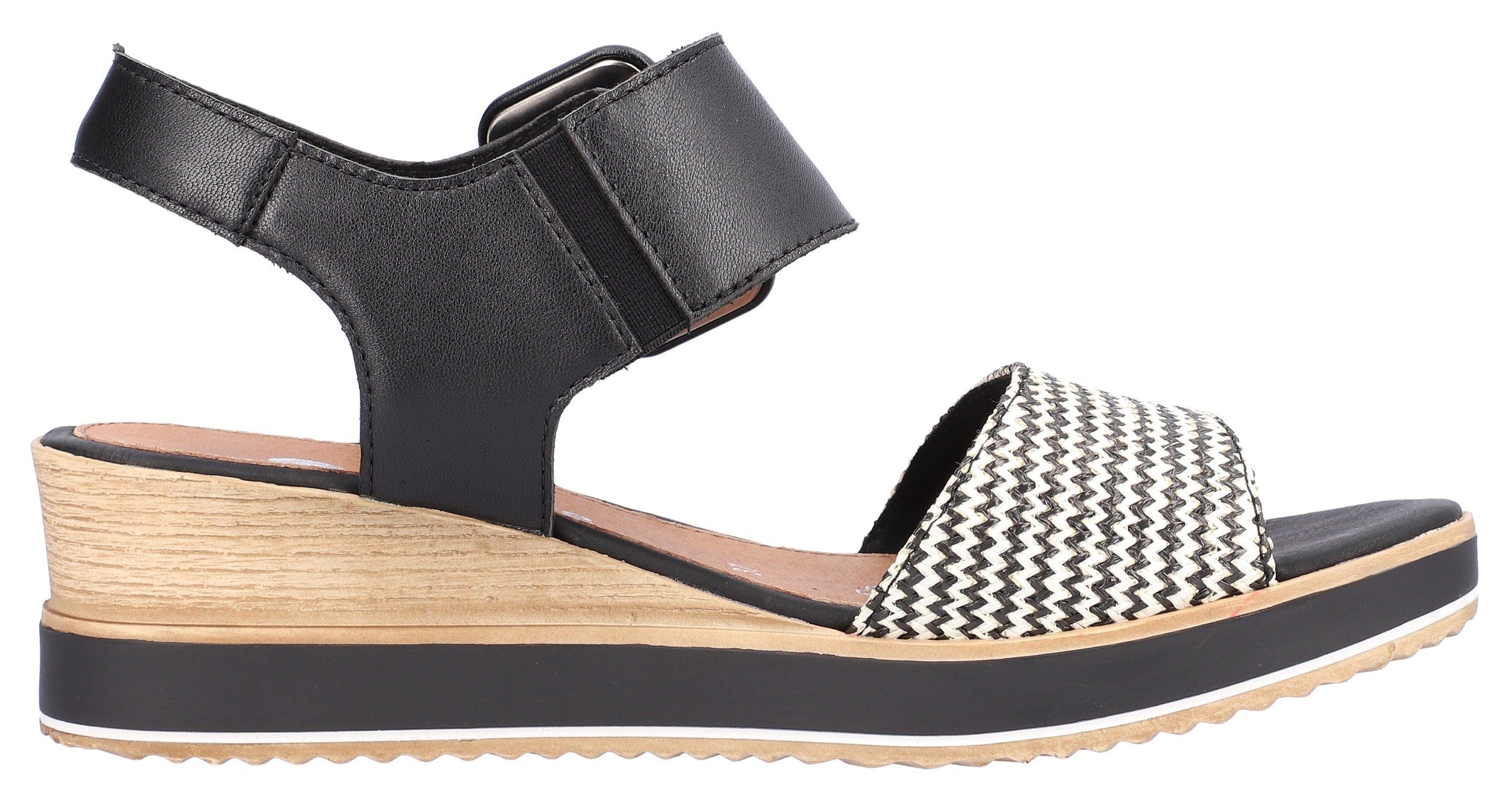 Remonte Sandaaltjes ELLE-Collection , zomerschoen, sandaal, comfortschoen met klittenband onder de siergesp