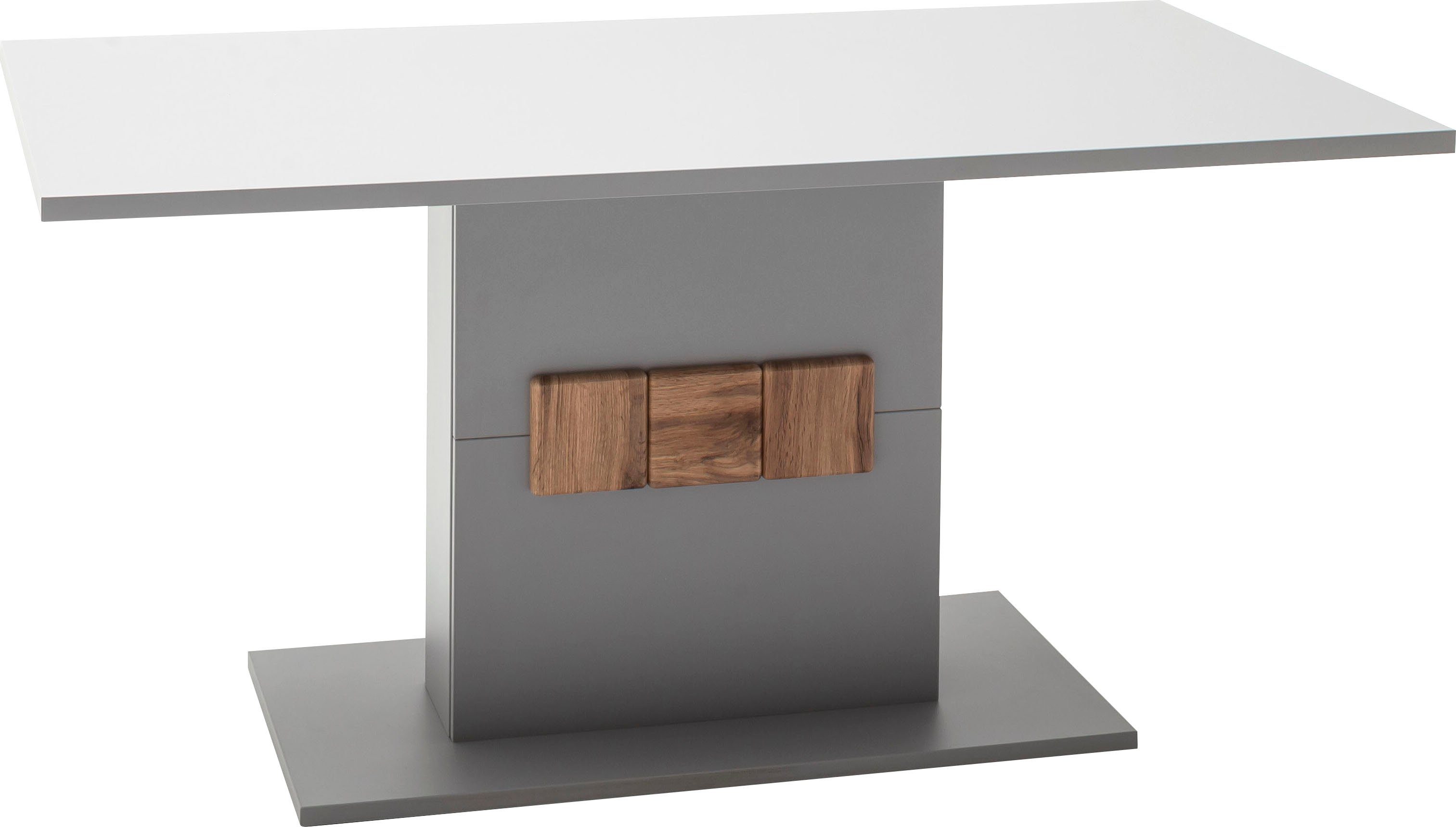 MCA furniture Eettafel Zadar Noordpool grijs, tafel 160 cm breed FSC-gecertificeerd eettafels grijs