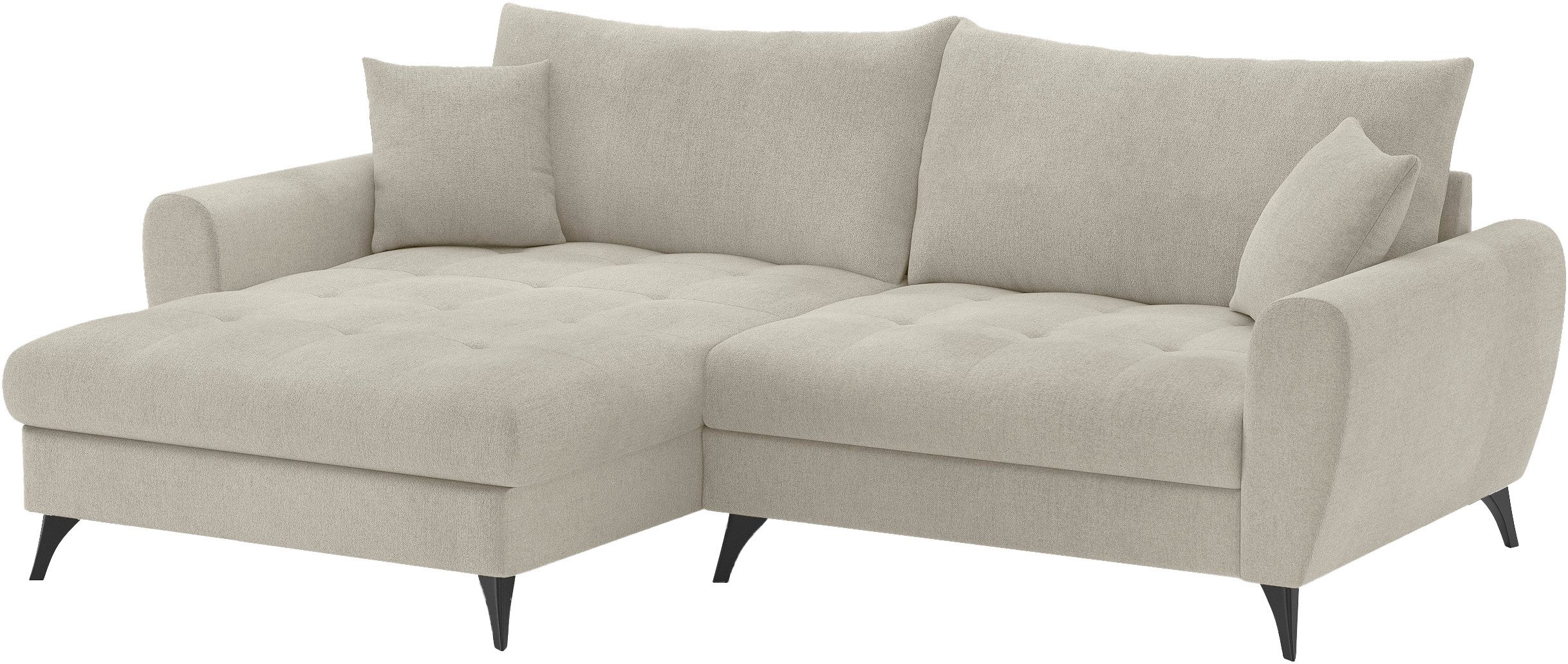 Mr. Couch Hoekbank Blackburn II L-vorm Optioneel met koudschuimvering tot 140 kg belastbaar beige, hoekbanken, Recamiere links