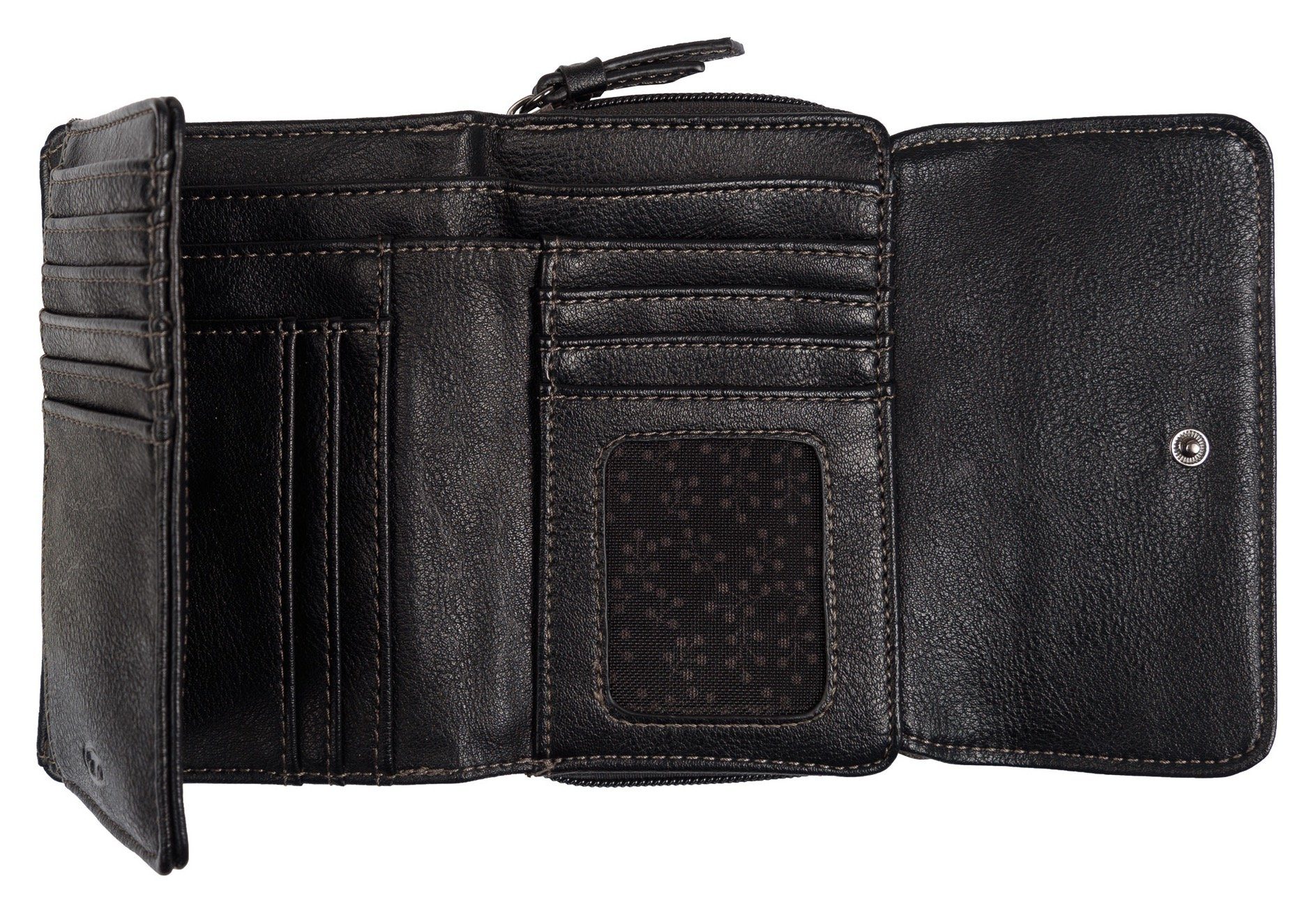 Tom Tailor Portemonnee Elin harmonieuze materiaalmix met licht contrasterende stiksels