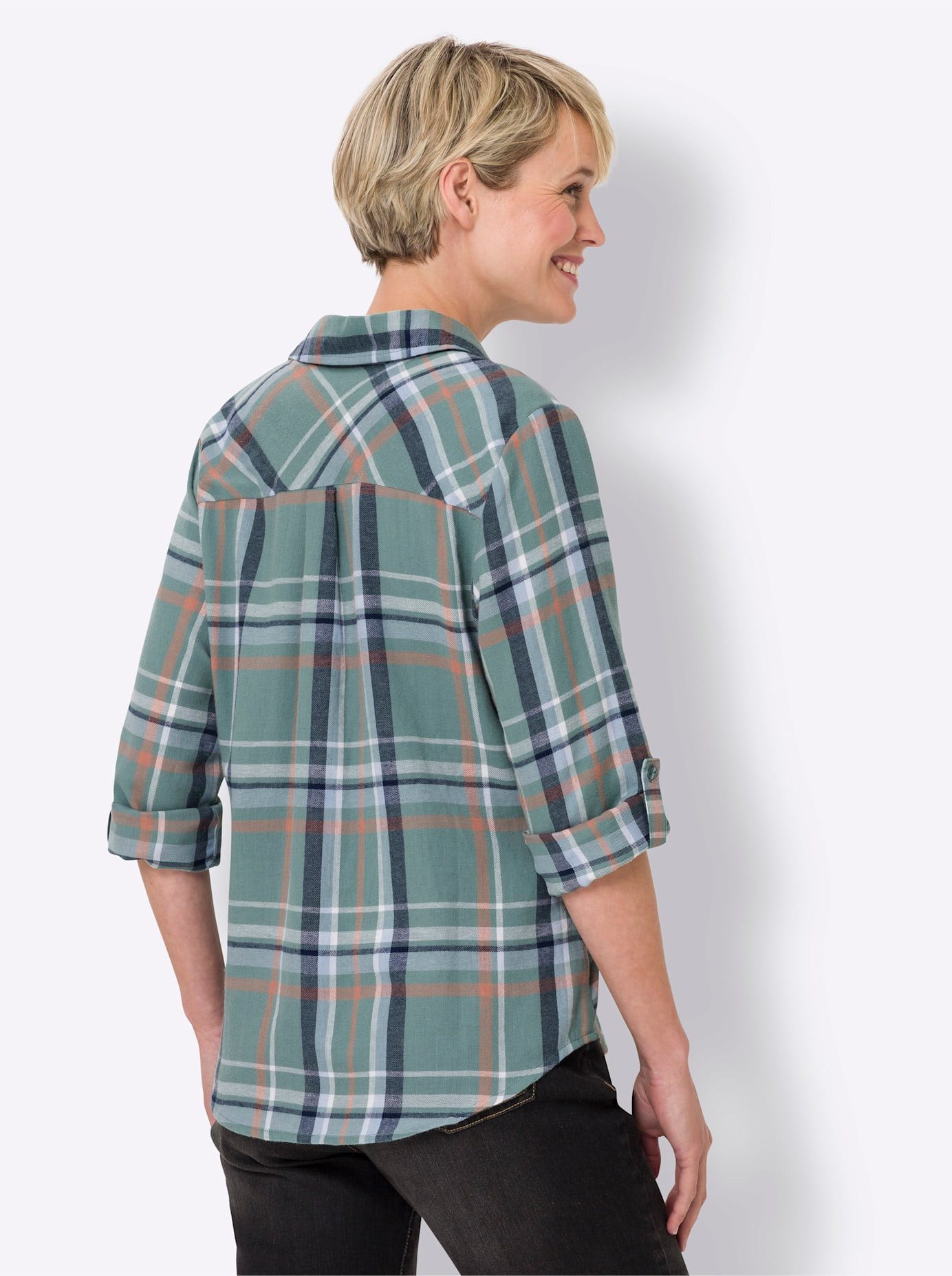 Classic Basics Geruite blouse