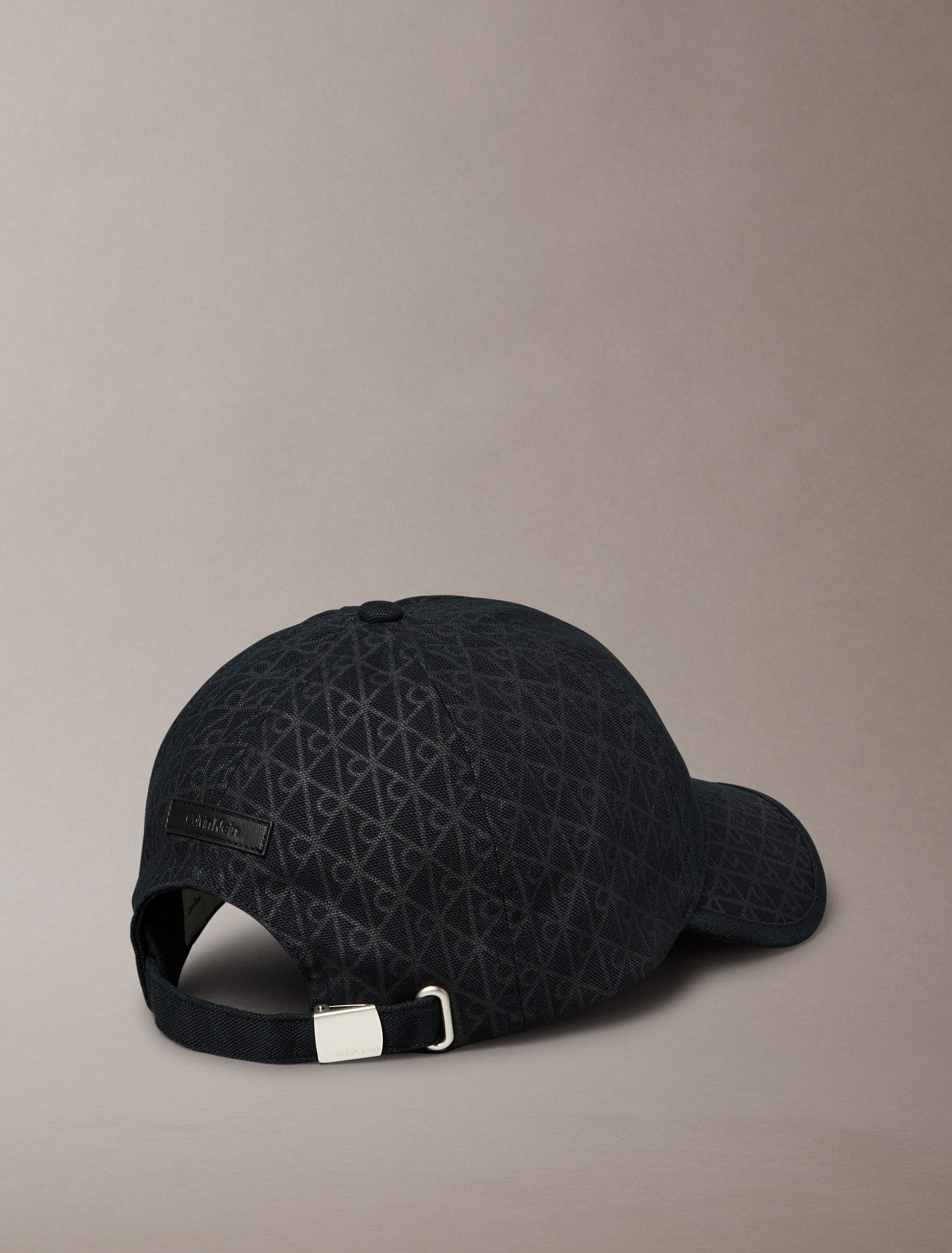 Calvin Klein Baseball pet EMBLEM PRINT w LEATHER PATCH CAP