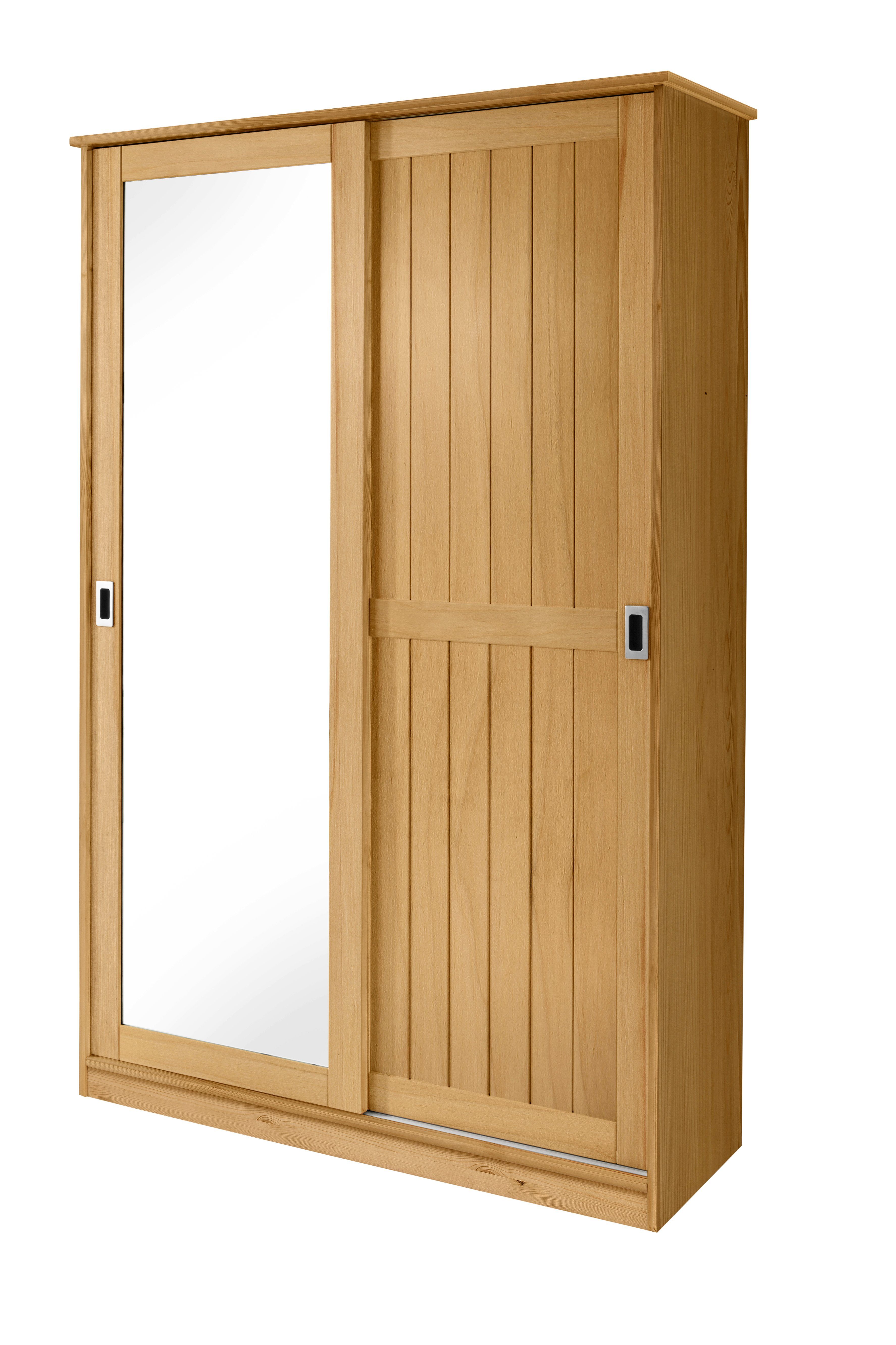 Home affaire Kledingkast Nekso met spiegel, breedte 114 cm, van mdf of massief hout, fsc®