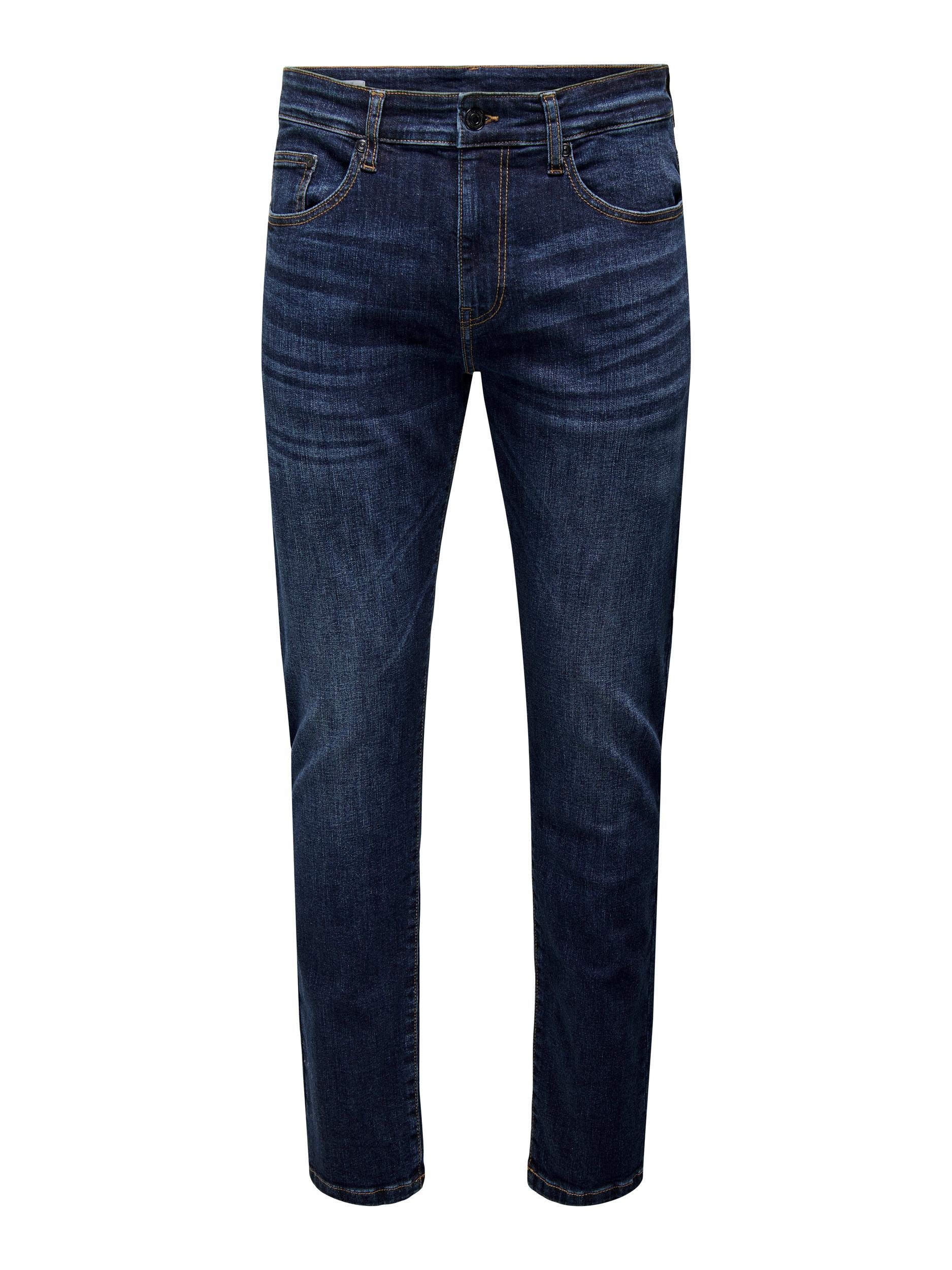 NU 20% KORTING: ONLY & SONS Straight jeans ONSWEFT REG.DK. BLUE 6752 DNM JEANS NOOS