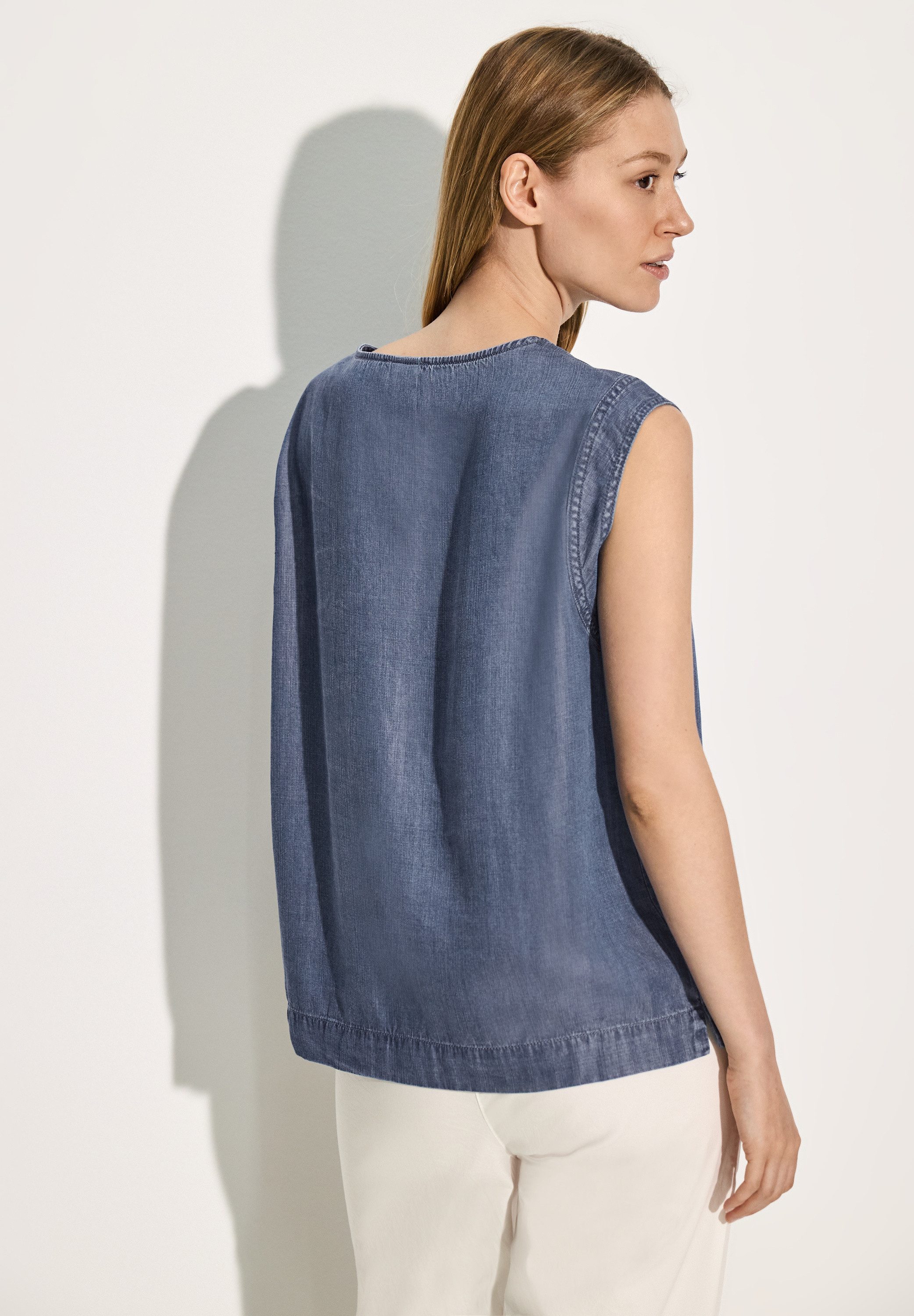 Cecil Blouse met korte mouwen mouwloos met ronde halslijn