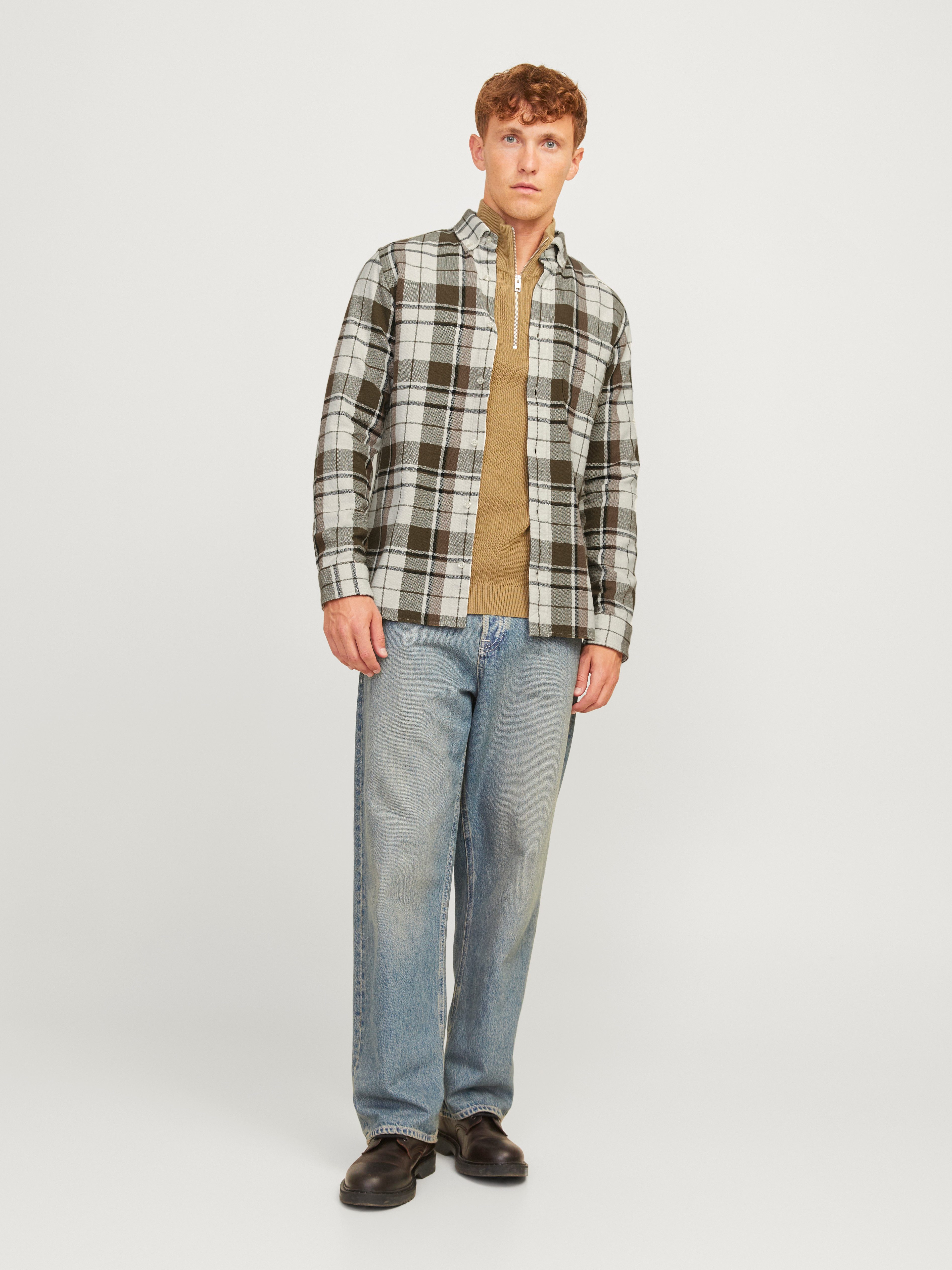 Jack & Jones Overhemd met lange mouwen JPRBLUBROOK CHECK STRUCTURE L/S SHIRT SN