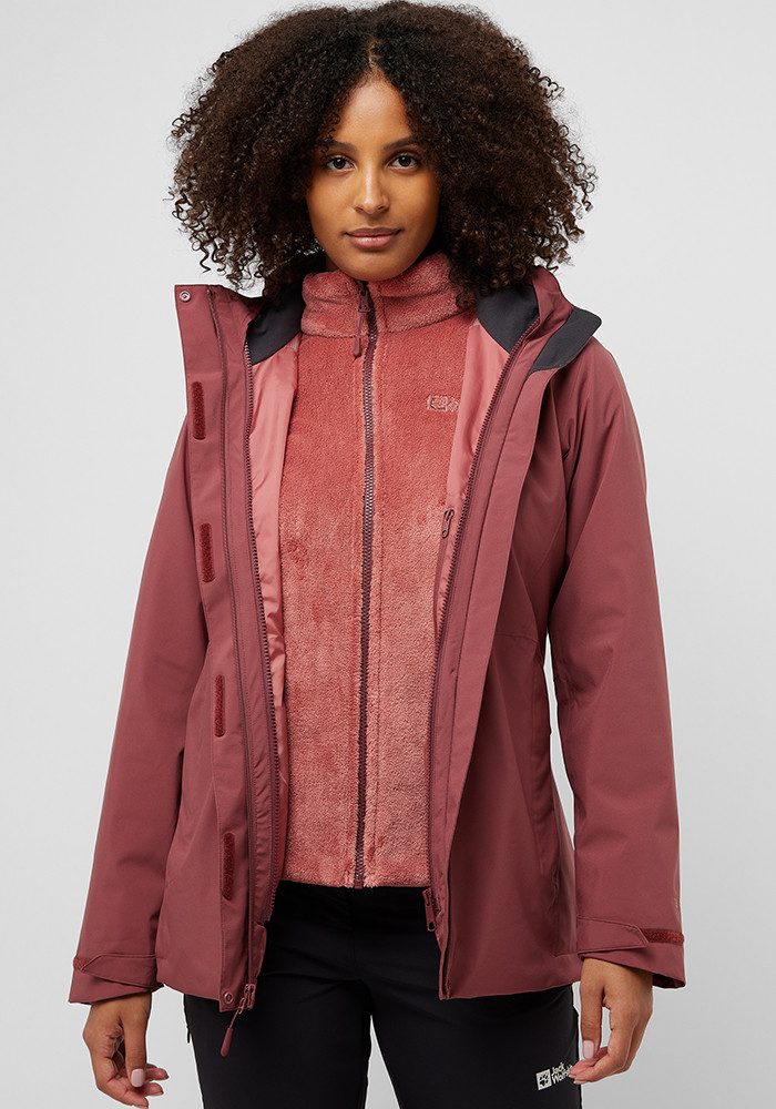 Jack Wolfskin Functioneel 3-in-1-jack ROTWAND 3IN1 JKT W