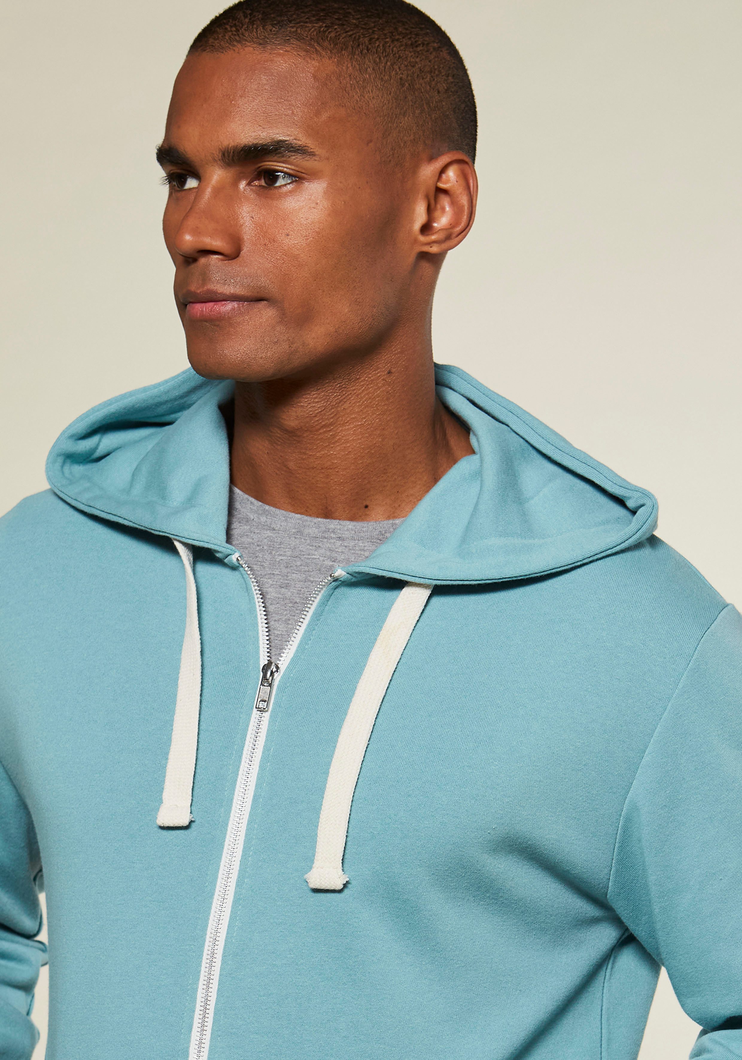 KangaROOS Capuchonsweatvest met capuchon, contrasterende rits en contrasterende banden