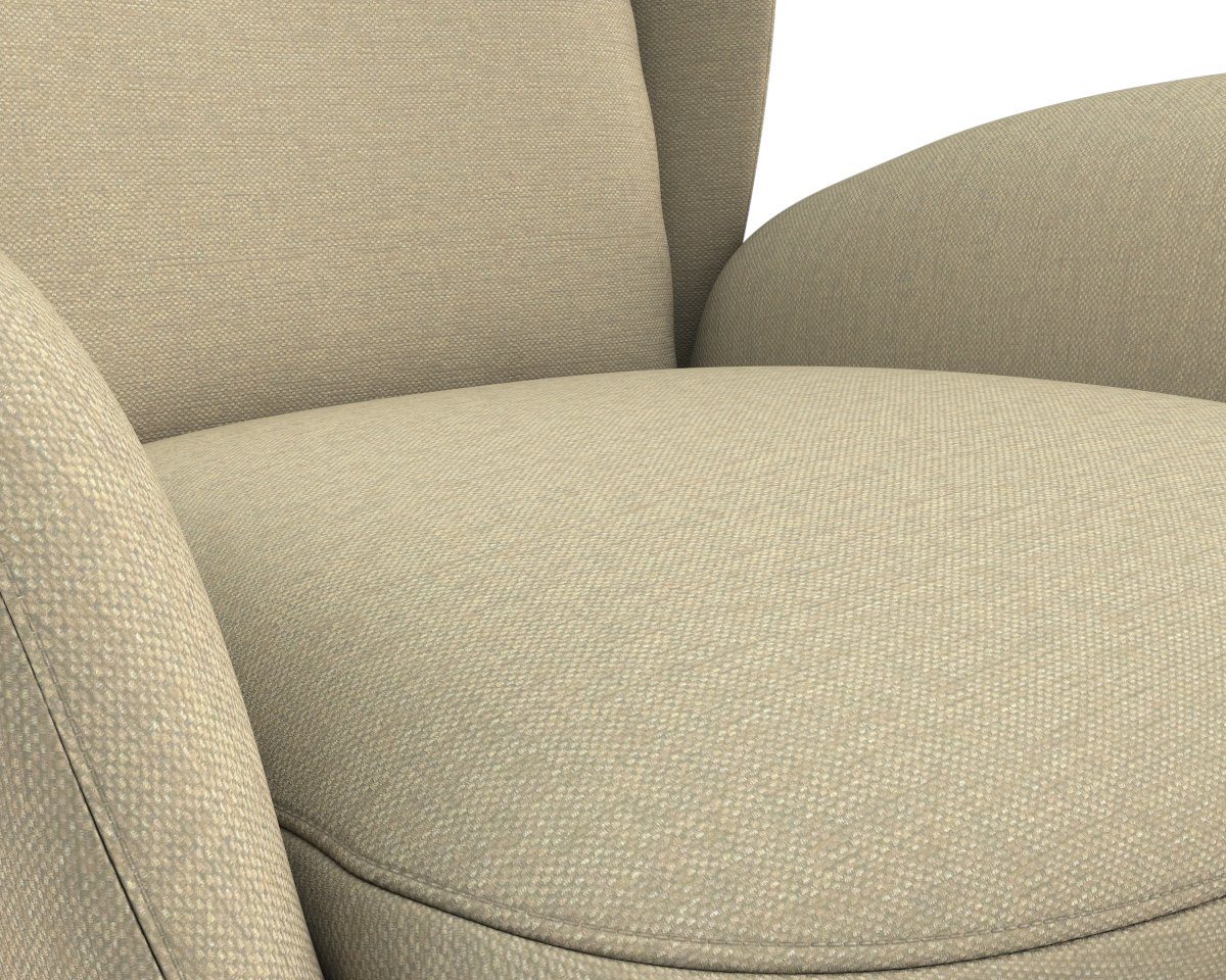 FLEXLUX Oorfauteuil Padova Stijl & comfort, organische vorm, geïntegreerde lendensteun, zwarte voet