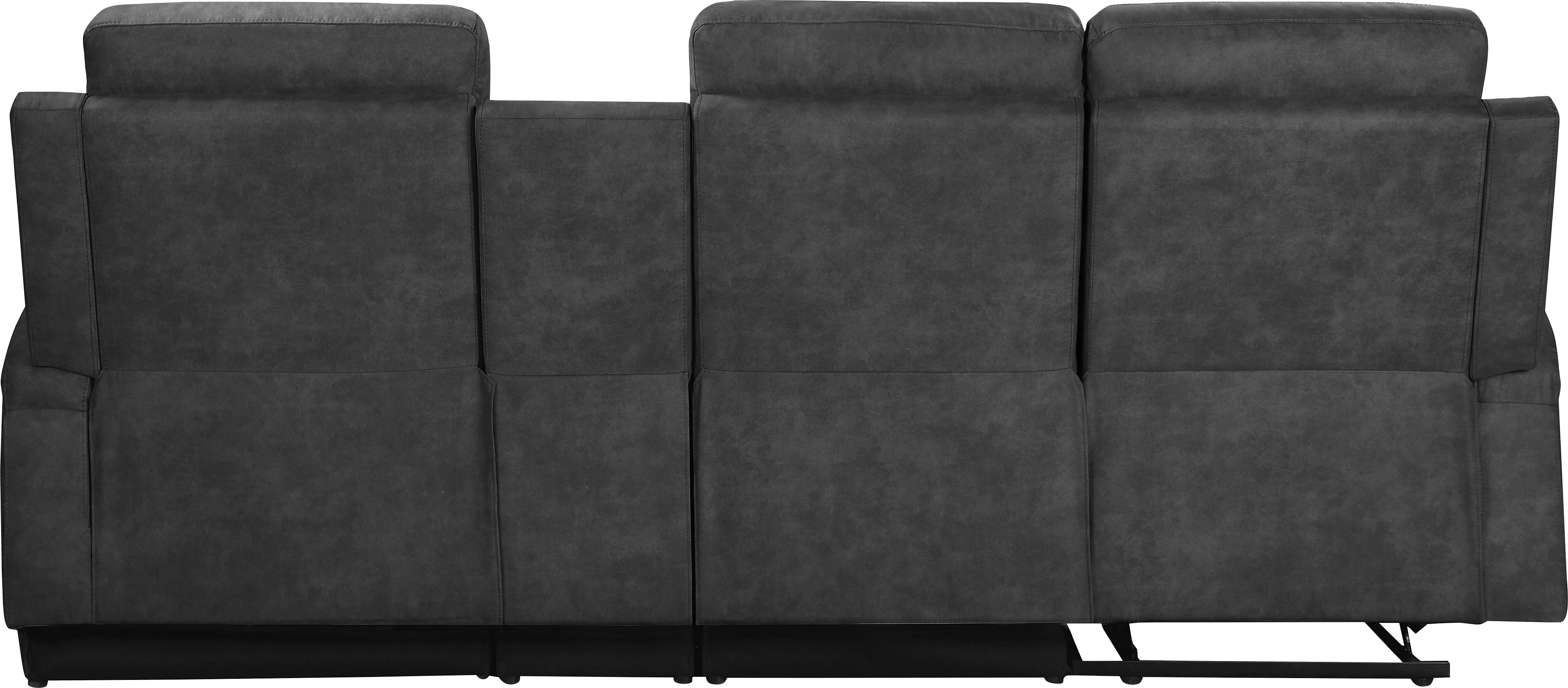 Home affaire Hoekbank Napori multimediabank, 3 bioscoopstoelen XXL, L-model, Bioscoopbank met relaxfunctie, bekerhouder, opbergvak en opbergbox