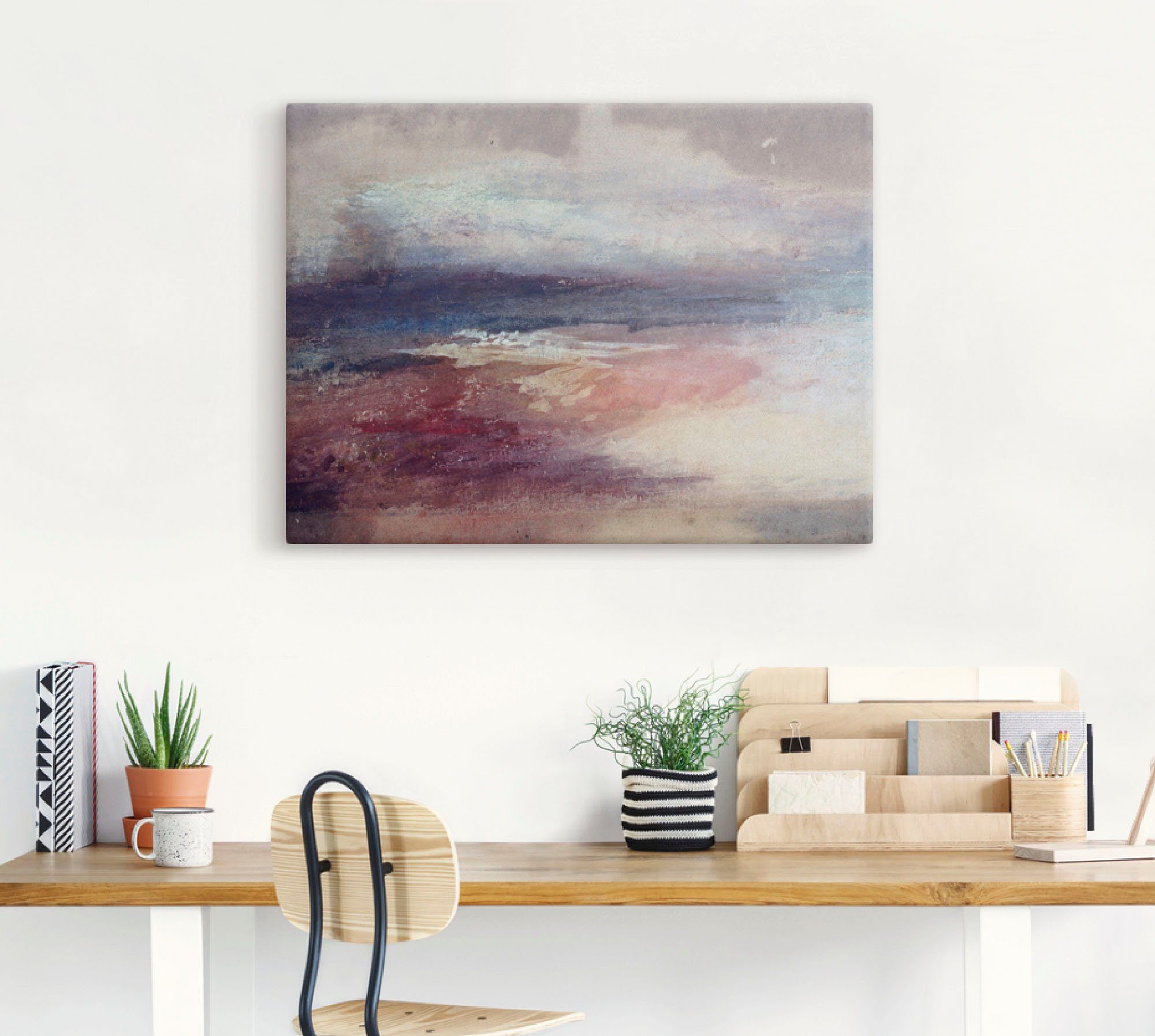 Artland Artprint Kustlandschap Zonsondergang als artprint op linnen, poster in verschillende formaten maten