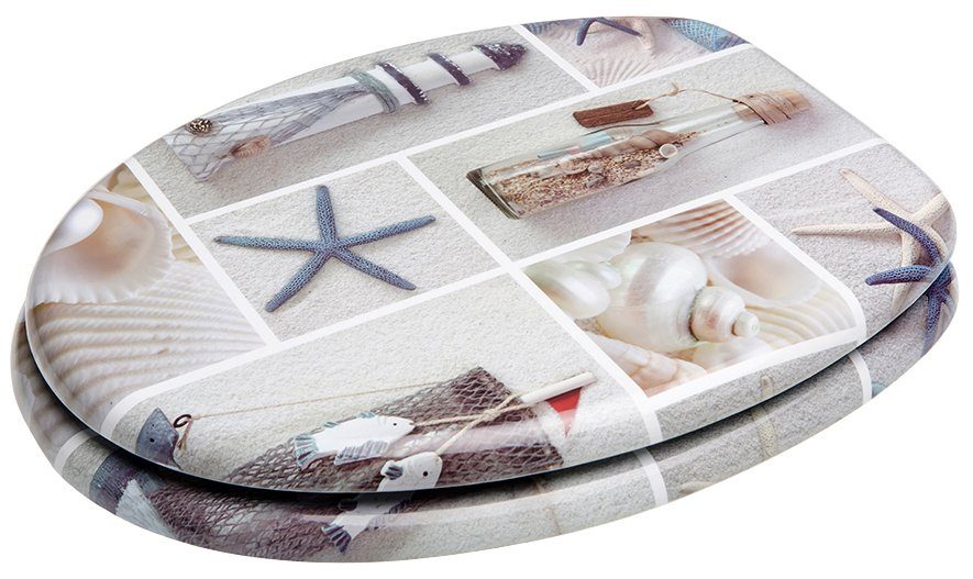 Sanilo Toiletzitting ZEEBRIES met soft-closemechanisme