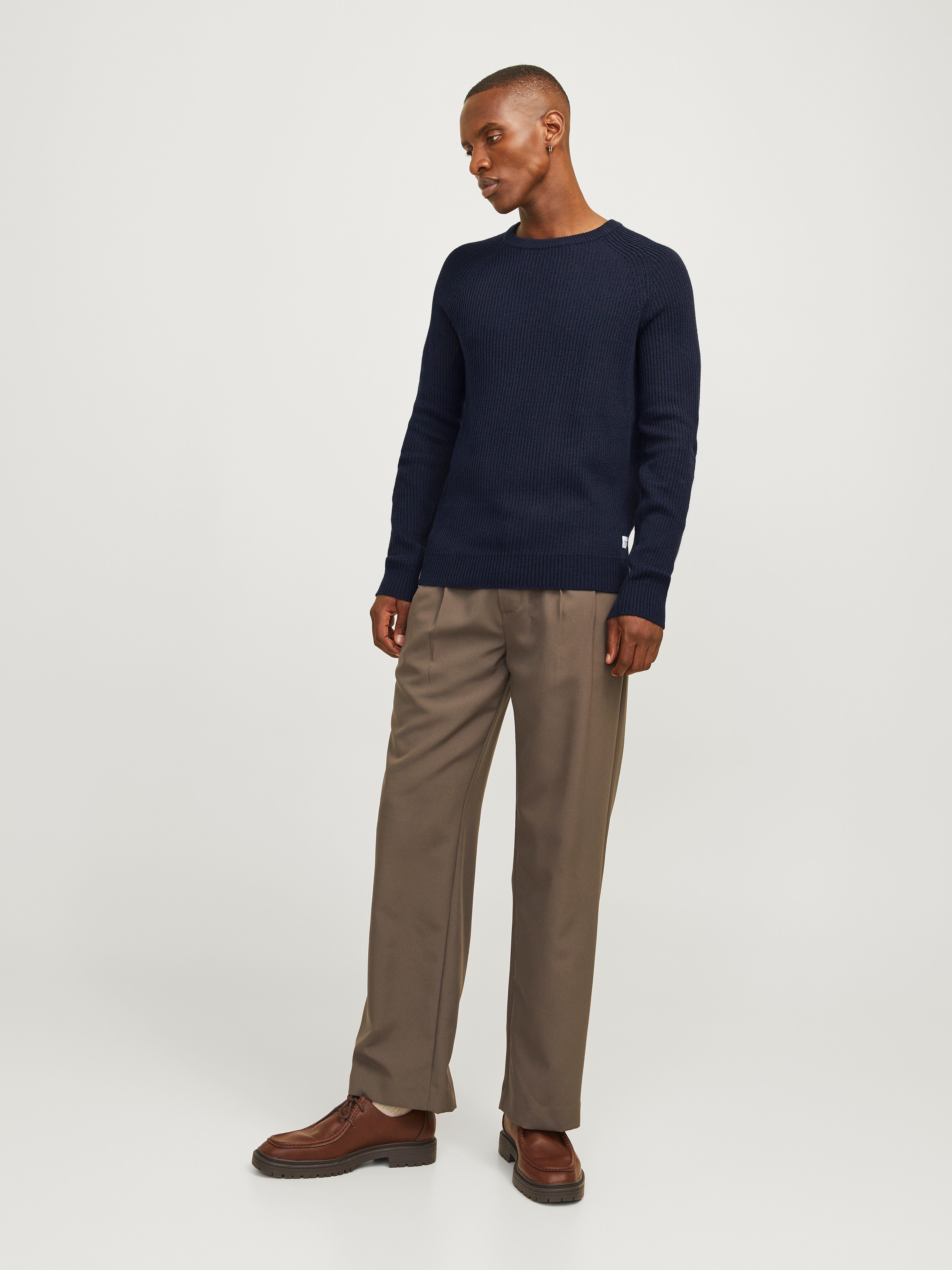 Jack & Jones Trui met ronde hals JJPANNEL KNIT CREW NECK AW24