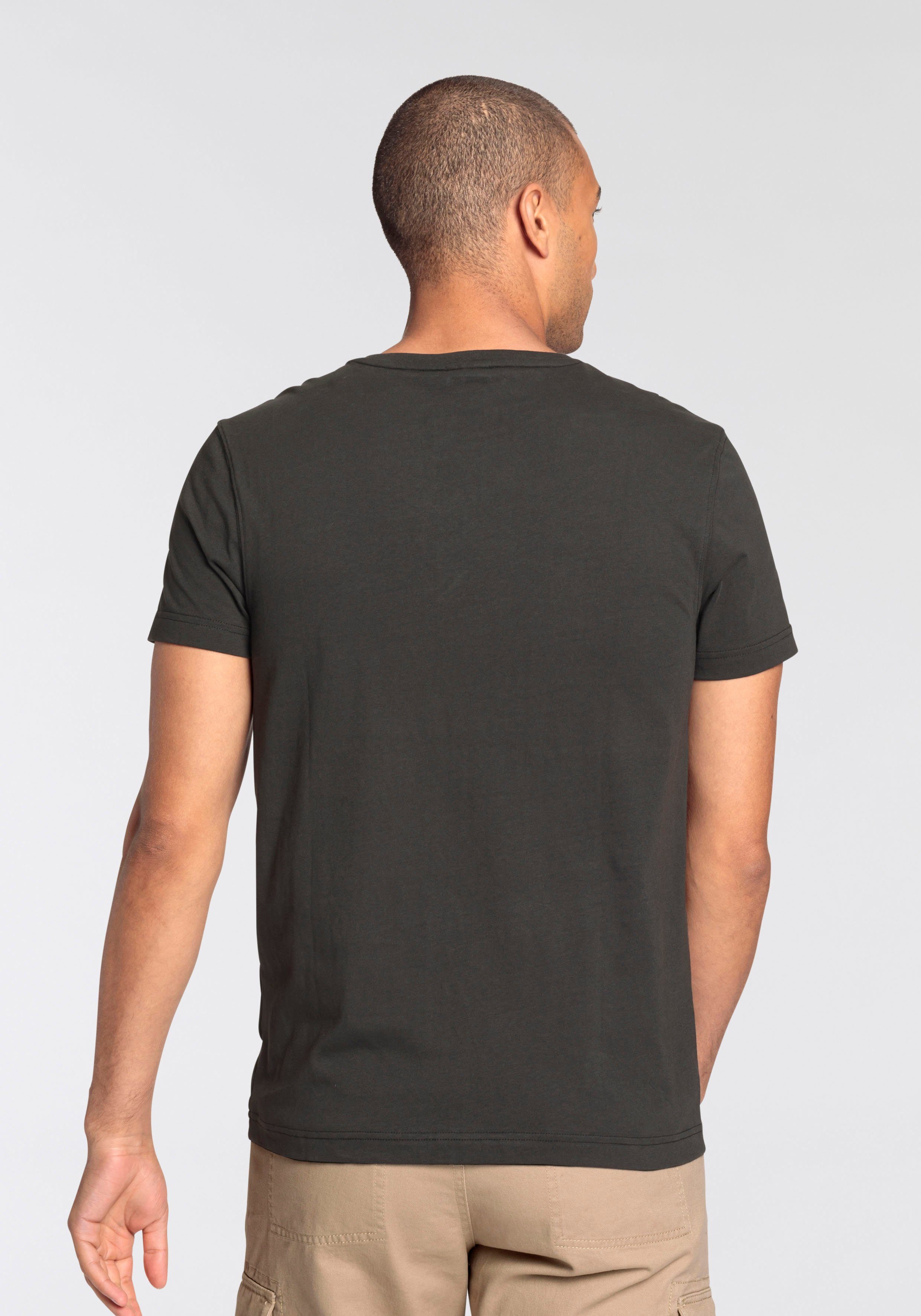 Bruno Banani T-shirt smal gesneden met logoprints ronde hals